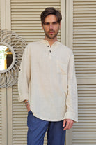 Odana's | Sustainable Gifts | ZEUS STRIPES Linen Blend Shirt | Shirts | Sustainable Fashion