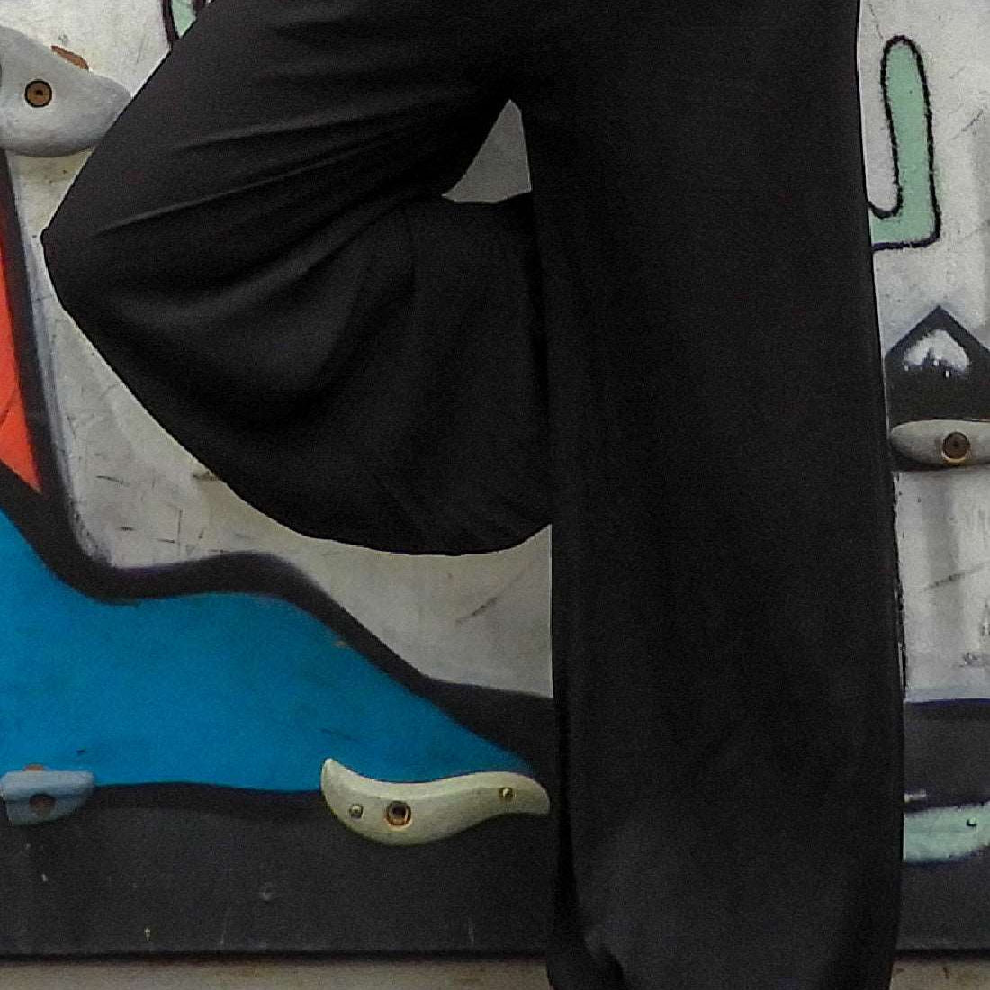 Odana's | Sustainable Gifts | LOTUS Women's Yoga Harem Pants (Black, Cream) Black | Yoga Harem Pants | Sustainable Fashion