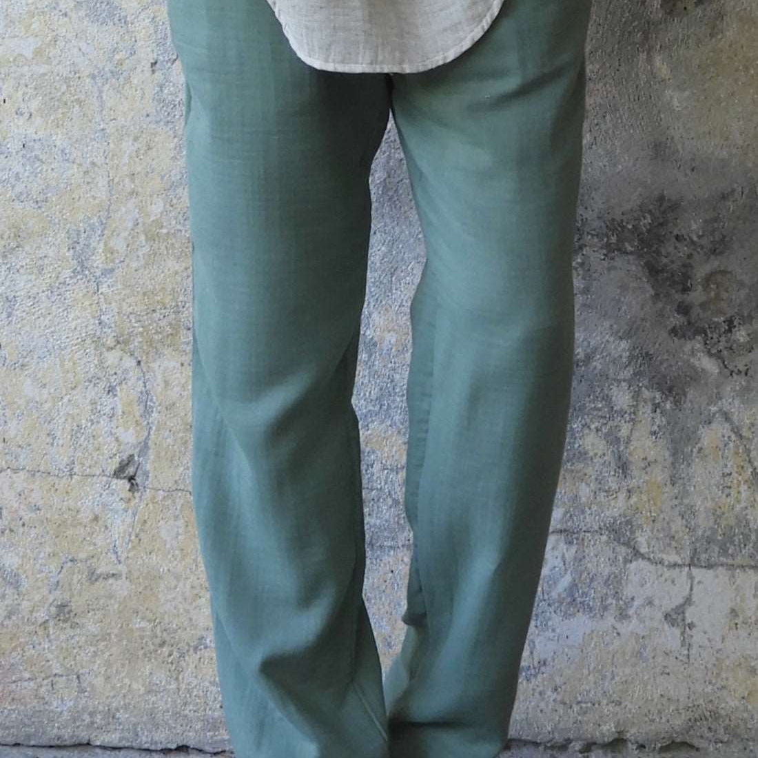 Odana's | Sustainable Gifts | DUNE Organic Gauze Cotton Pants (Black, Sage Green) Sage Green | Harem Pants | Sustainable Fashion
