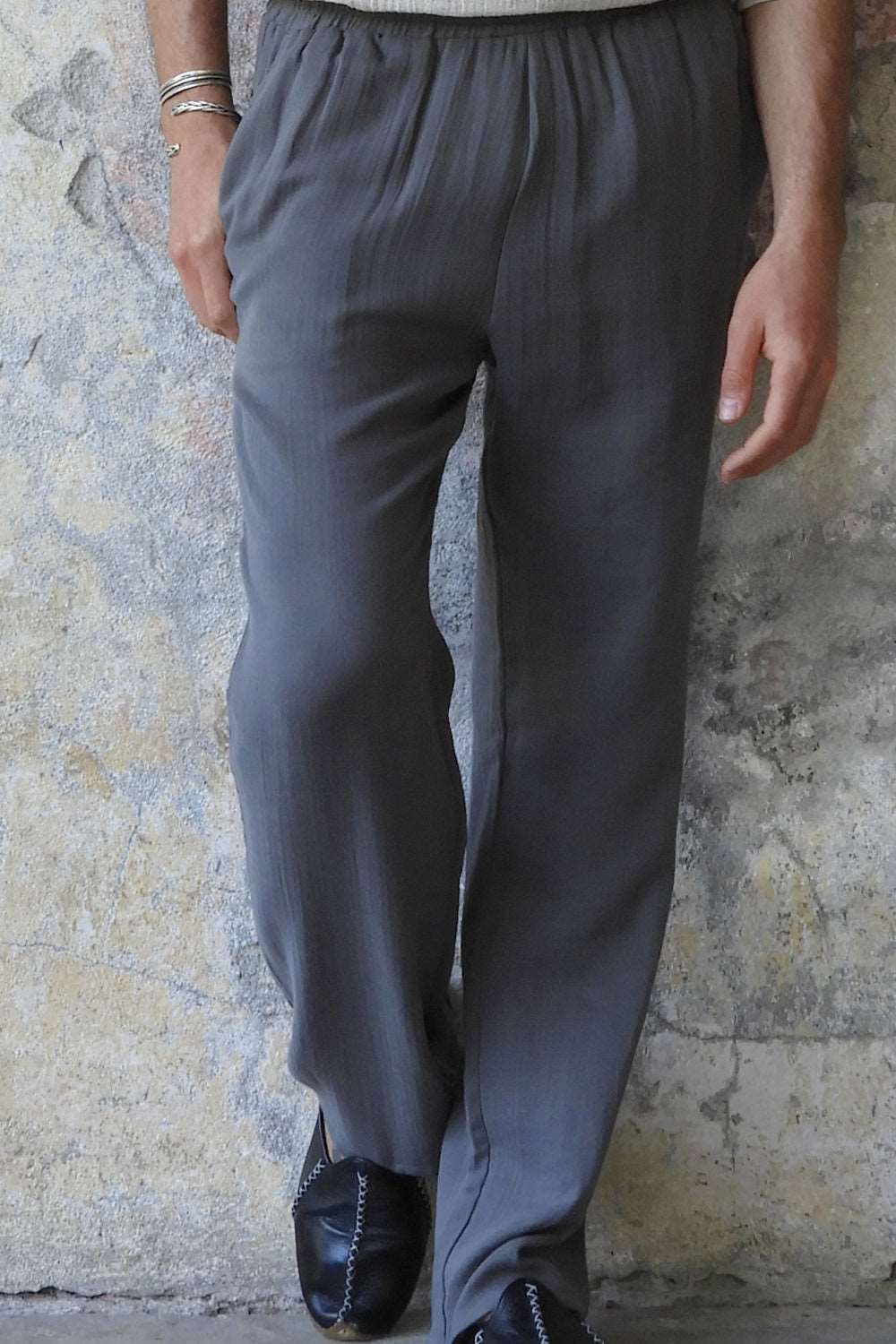 Odana's | DUNE Gender Neutral Gauze Cotton Pants (Dark Gray) Dark Gray | Harem Pants | Sustainable Fashion