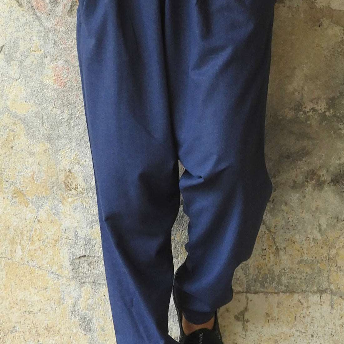 Odana's | Sustainable Gifts | MOON Men's Linen Blend Harem Pants (Beige, Indigo Blue) Indigo Blue | Linen Harem Pants | Sustainable Fashion
