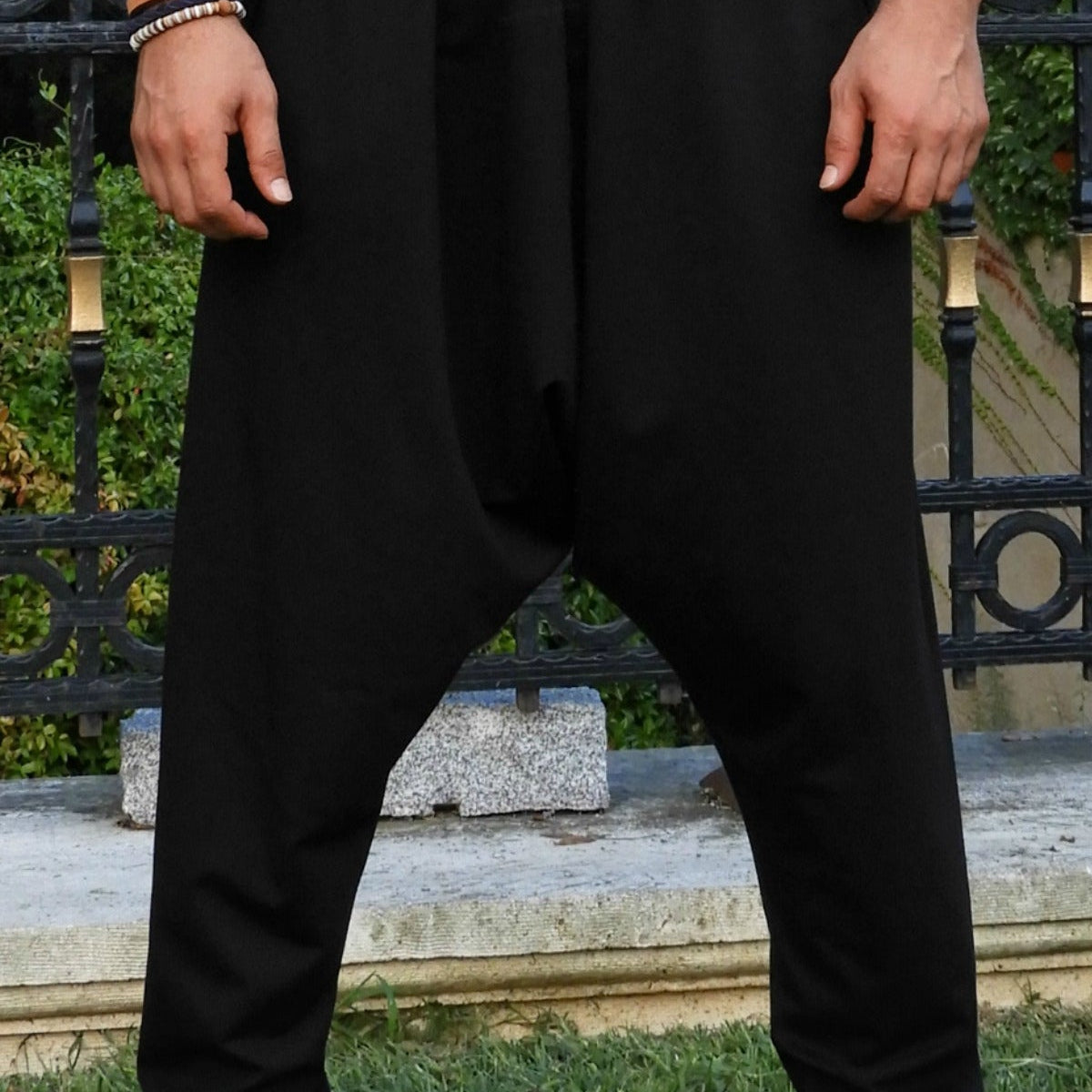 Odana's | Sustainable Gifts | SNOW Men's Harem Pants For Winter (Black, Green) Black | Harem Pants | Sustainable Fashion