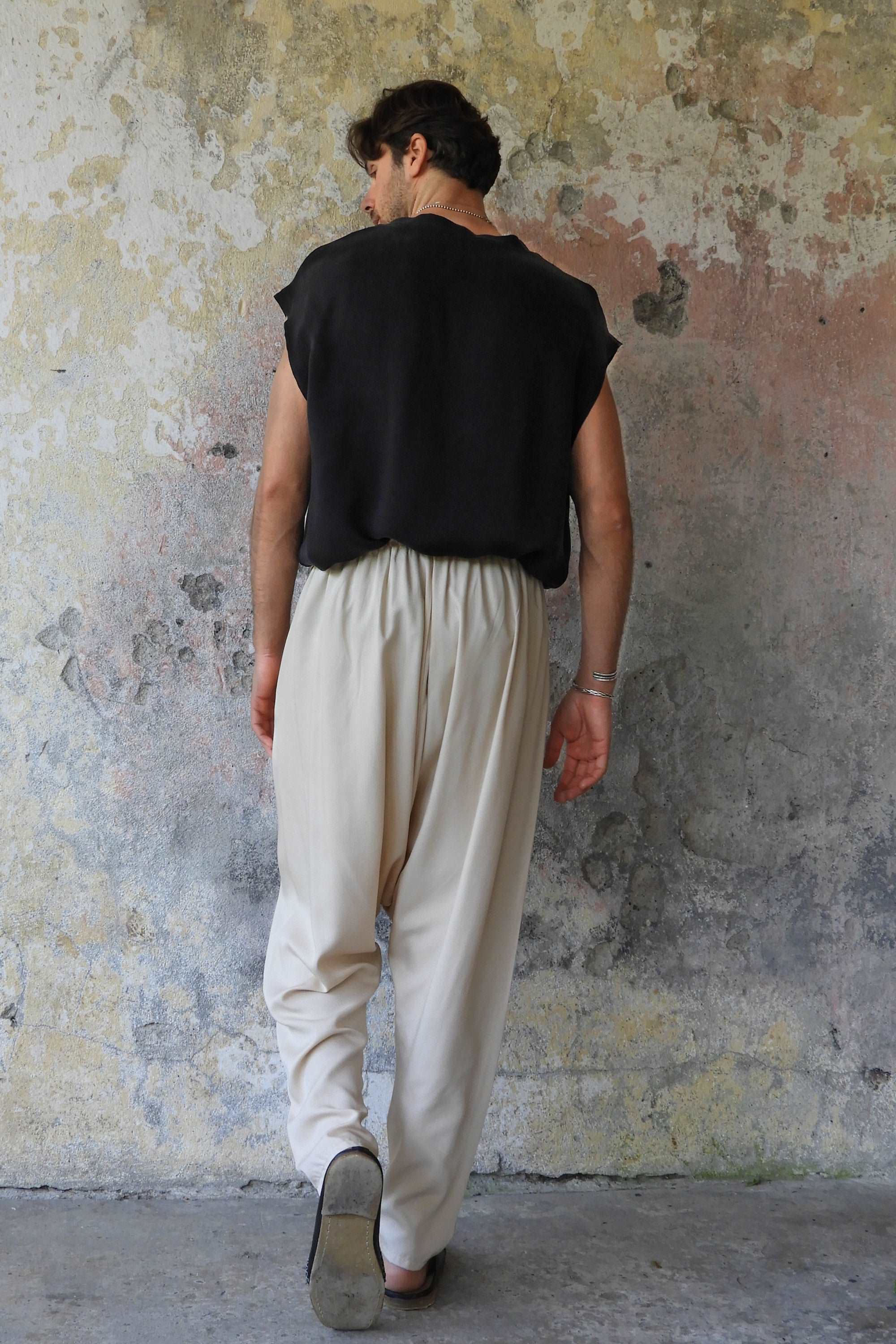 Odana's | BASIC Men's Harem Pants (Dark Cream, Army Green) | Harem Pants | Sustainable Fashion