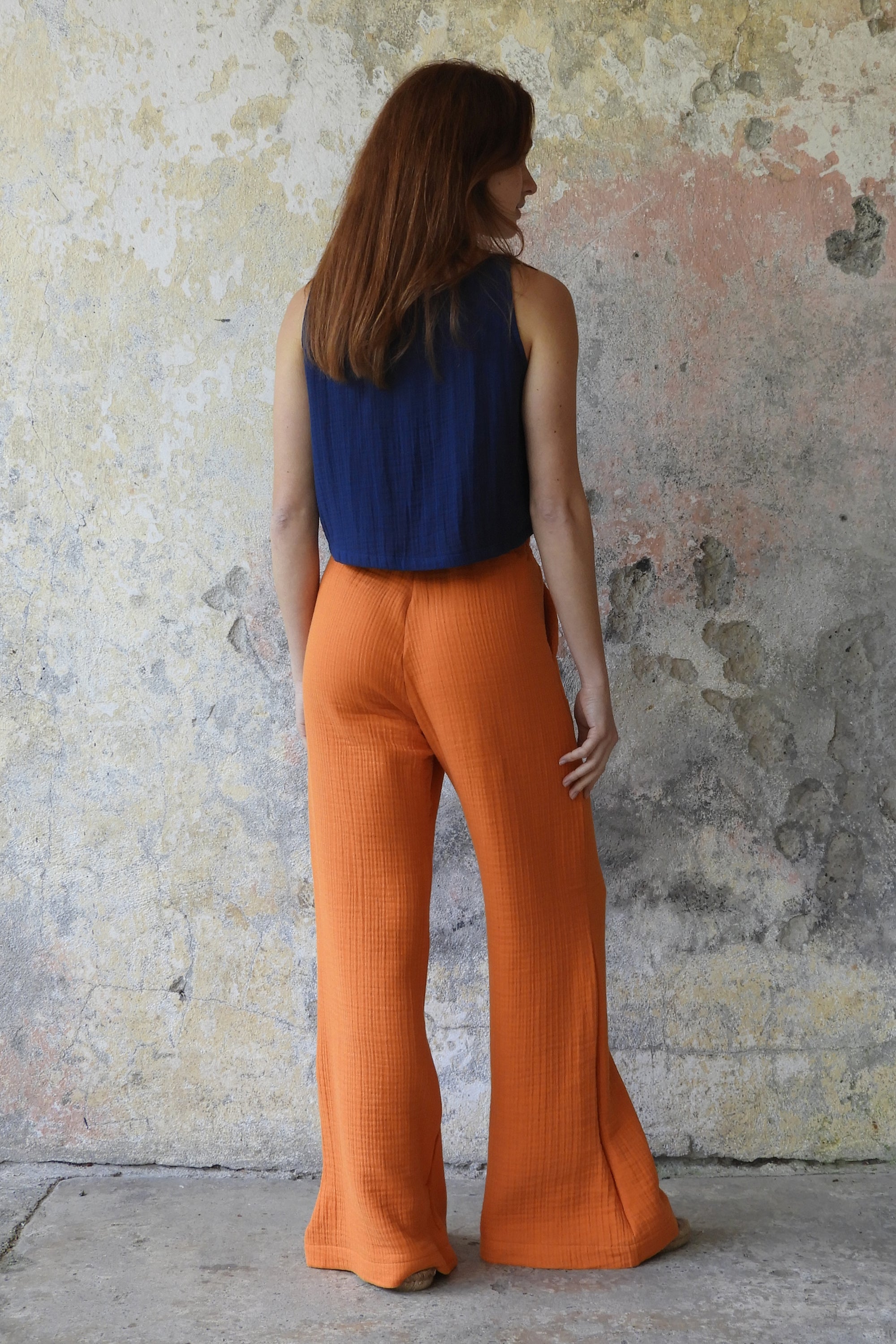 Sustainable  | PALAZZO Women's 4Layer Gauze Cotton Pants by Odana's