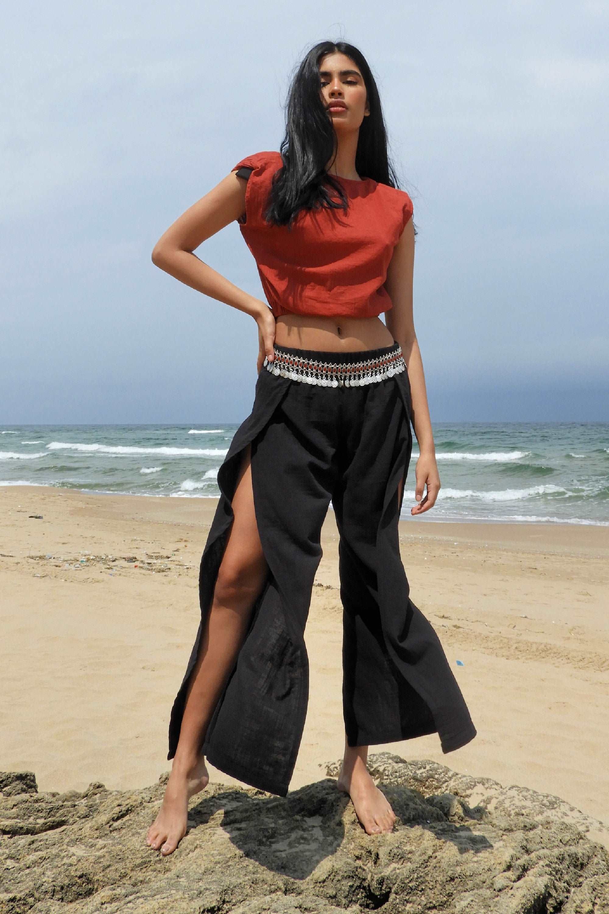 Odana's | Sustainable Gifts | FUSION Slit Pants | Slit Pants | Sustainable Fashion