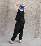 Odana's | Sustainable Gifts | BREATH Women's Organic Cotton Harem Pants (Black, Blue) | Harem Pants | Sustainable Fashion