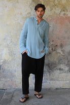 Odana's | Sustainable Gifts | OCEAN Men's Gauze Organic Cotton Shirt | Cotton Shirts | Sustainable Fashion