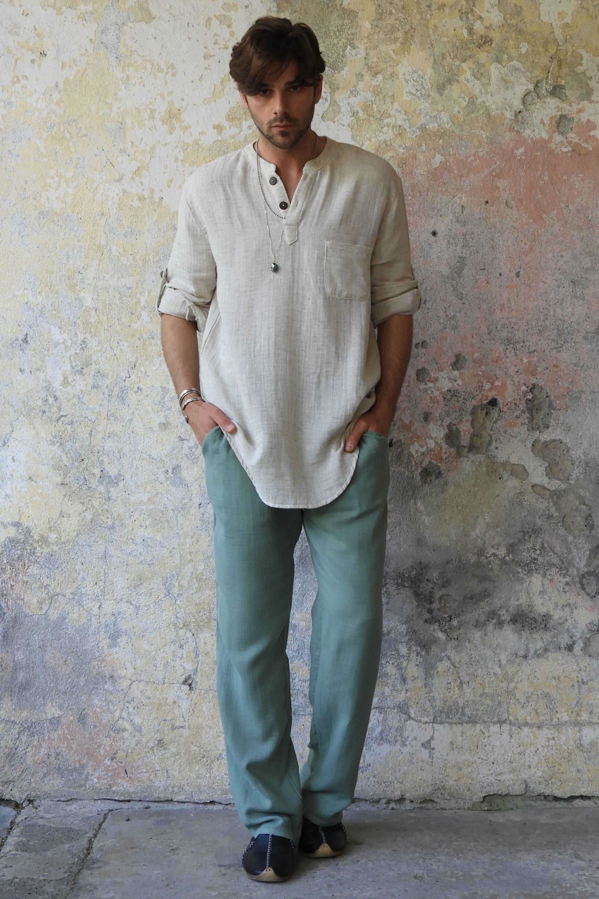 Odana's | Sustainable Gifts | DUNE Organic Gauze Cotton Pants (Black, Sage Green) | Harem Pants | Sustainable Fashion