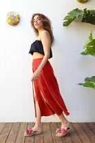 Odana's | Sustainable Gifts | VENUS High Slit Maxi Skirt | Wrap Skirt | Sustainable Fashion