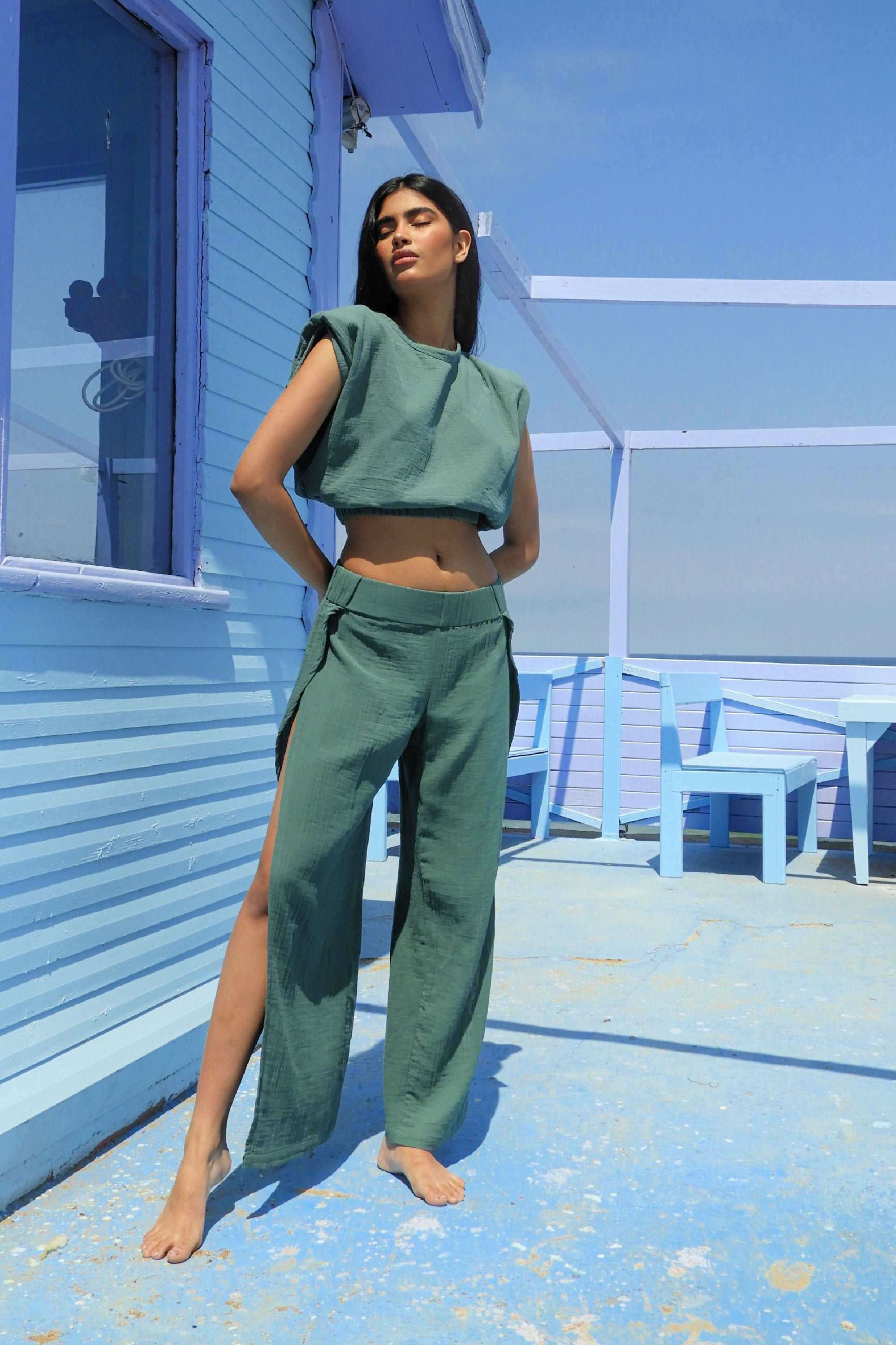 Odana's | Sustainable Gifts | FUSION Slit Pants | Slit Pants | Sustainable Fashion