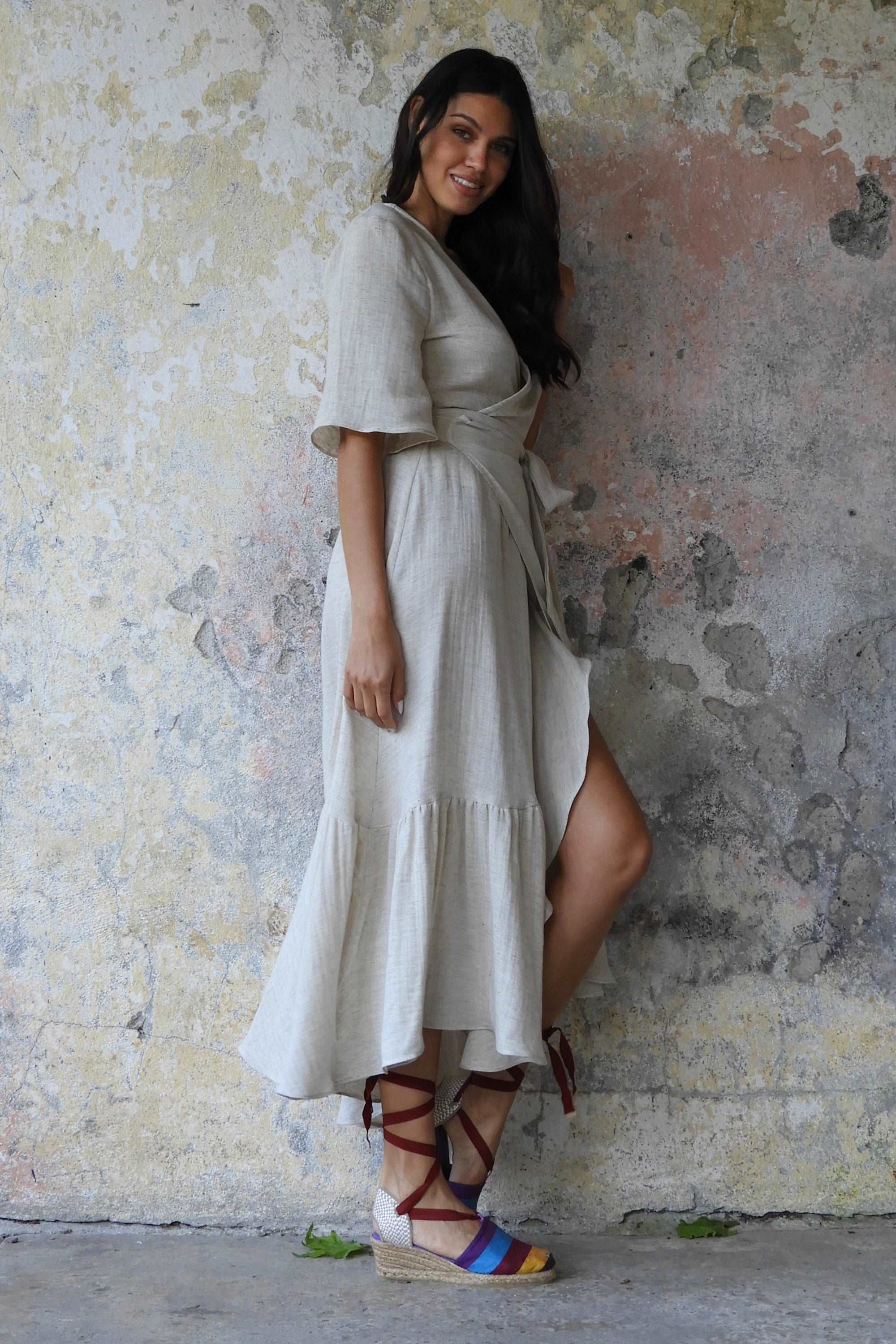 Sustainable  | EARTH Hemp Wrap Maxi Dress by Odana's