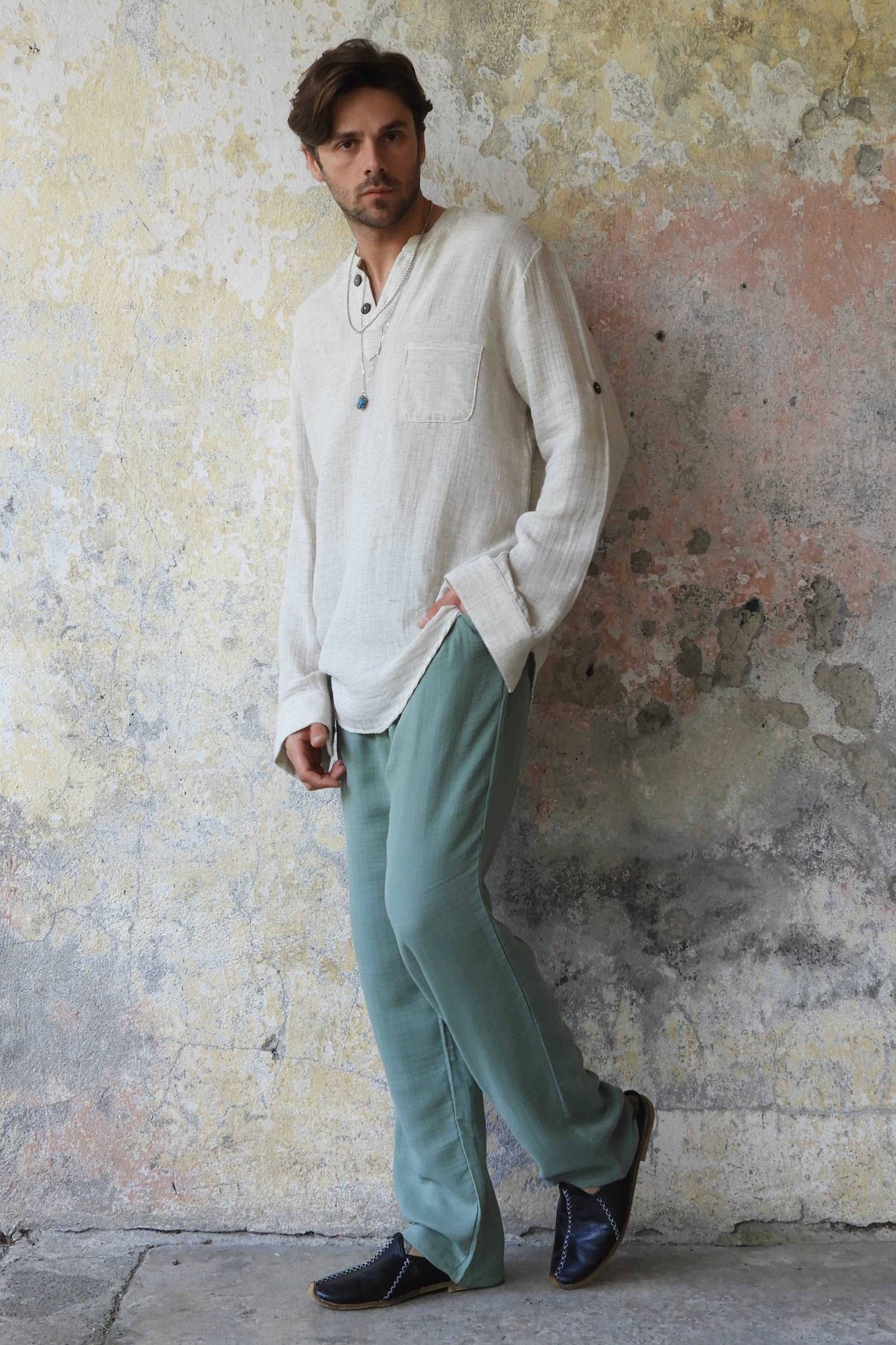 Odana's | Sustainable Gifts | DUNE Organic Gauze Cotton Pants (Black, Sage Green) | Harem Pants | Sustainable Fashion
