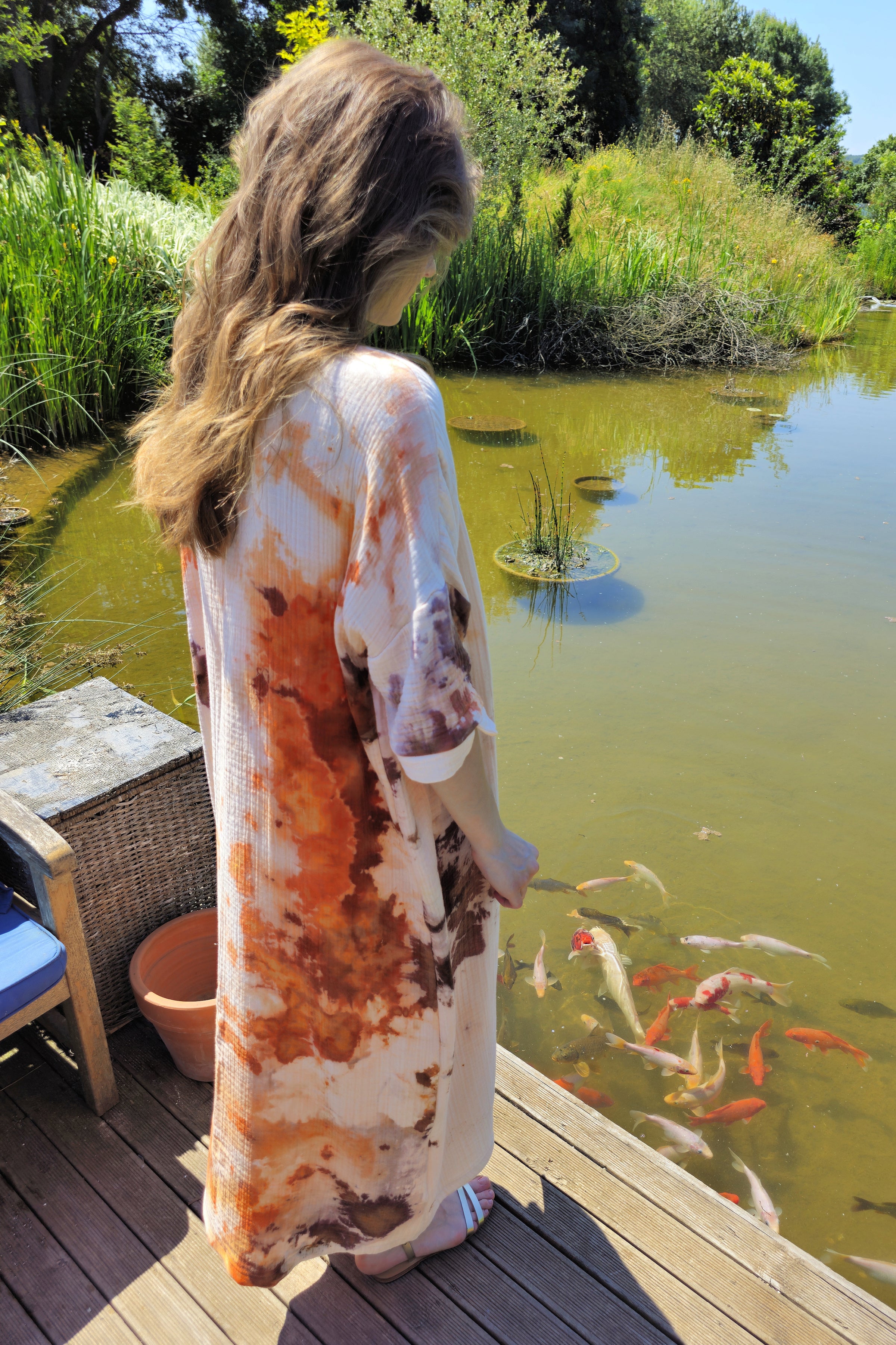 Odana's | Sustainable Gifts | KOI Gauze Cotton Kimono For Women | Kimono | Sustainable Fashion