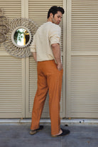 Odana's | Sustainable Gifts | POSEIDON Eco-Friendly Linen & Cotton Blend Drawstring Pants (Windsor Tan, Green Almond) | POSEIDON Eco-Friendly Linen & Cotton Blend Drawstring Pants | Sustainable Fashion