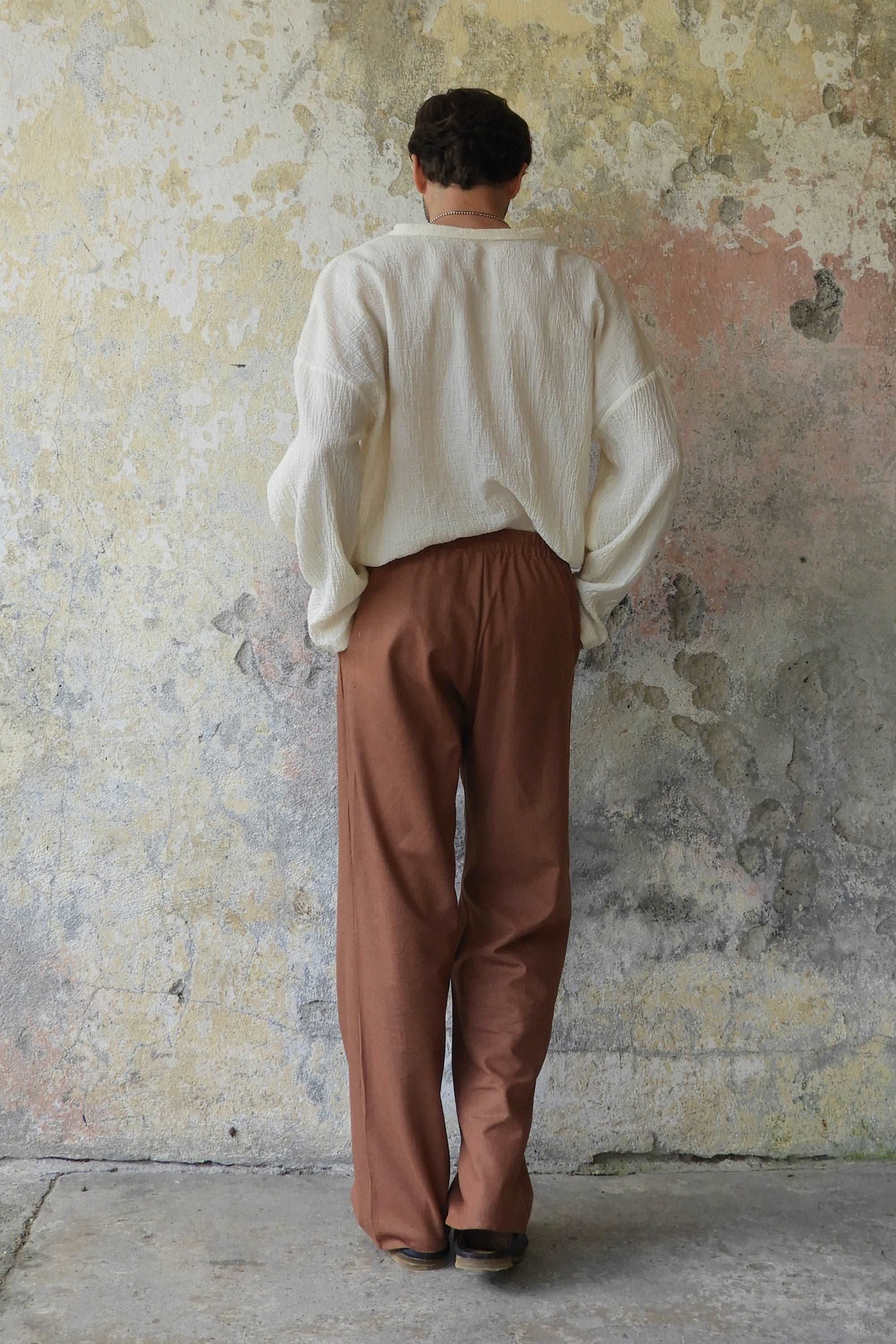 Odana's | Sustainable Gifts | BEACH Men's Linen Blend Pants (Tan, Brown) | Linen Pants | Sustainable Fashion