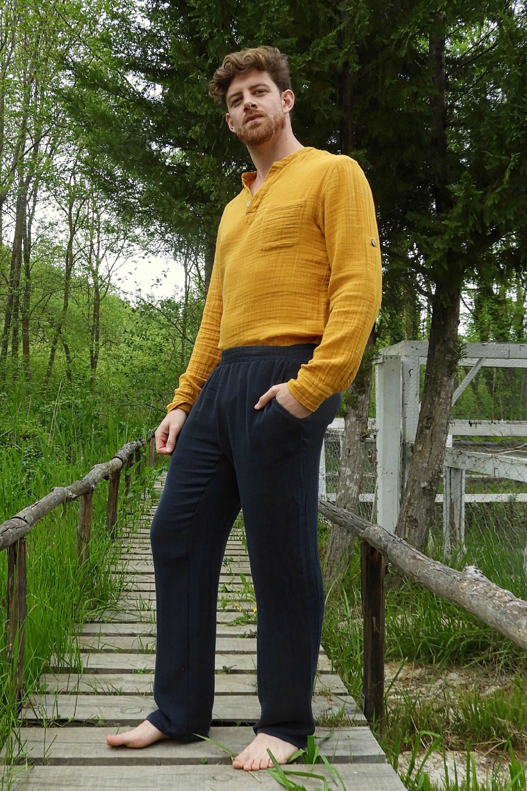 Odana's | Sustainable Gifts | DUNE Organic Gauze Cotton Pants (Black, Sage Green) | Harem Pants | Sustainable Fashion