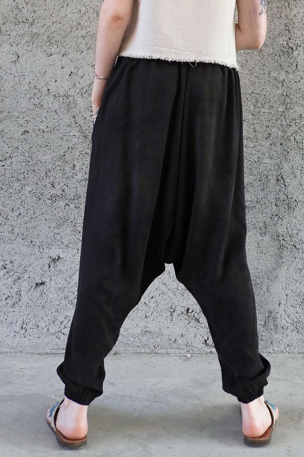 Odana's | Sustainable Gifts | BREATH Women's Organic Cotton Harem Pants (Black, Blue) | Harem Pants | Sustainable Fashion