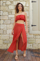 Odana's | Sustainable Gifts | VENUS High Slit Maxi Skirt | Wrap Skirt | Sustainable Fashion