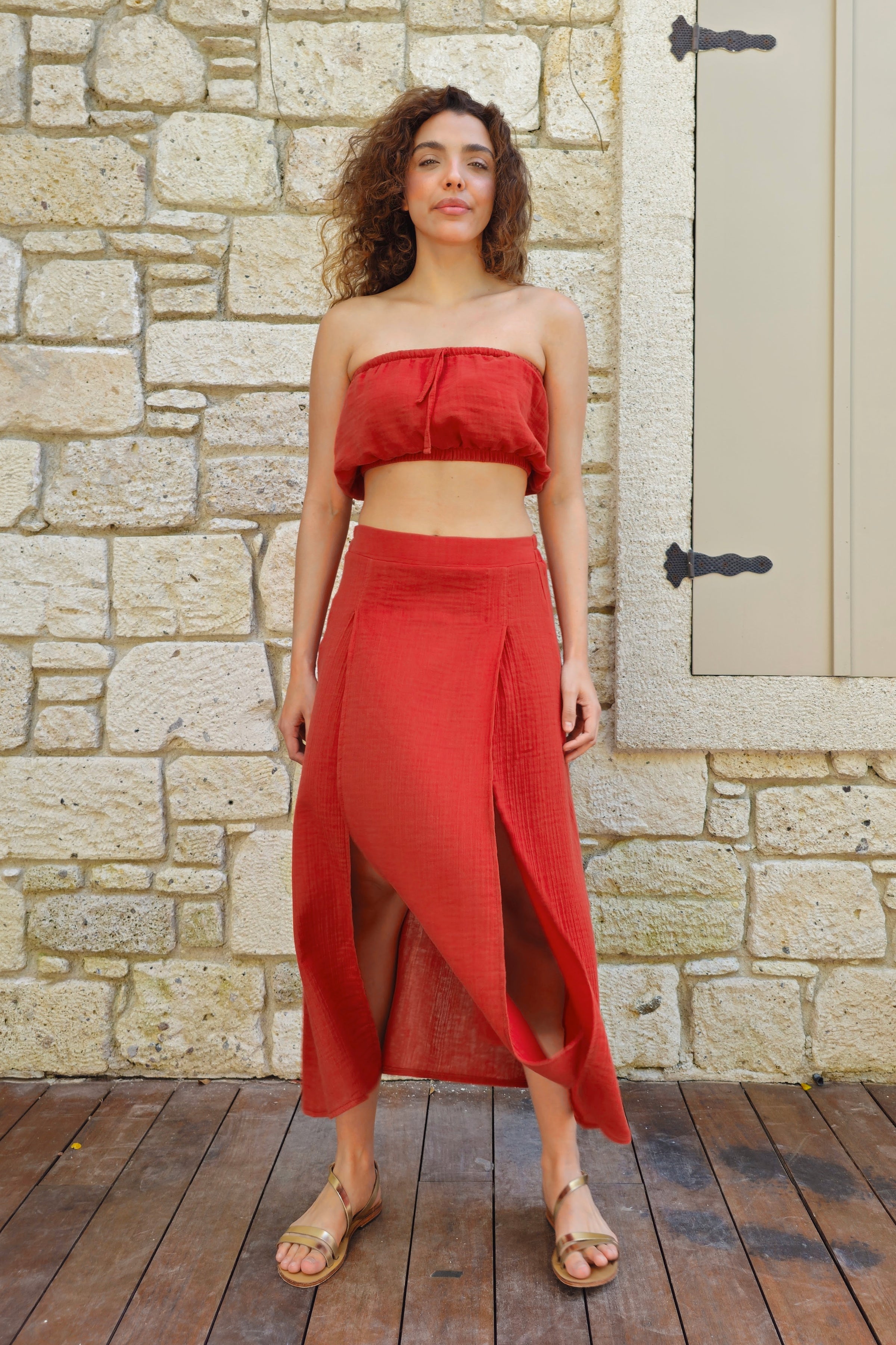 Odana's | Sustainable Gifts | VENUS High Slit Maxi Skirt | Wrap Skirt | Sustainable Fashion