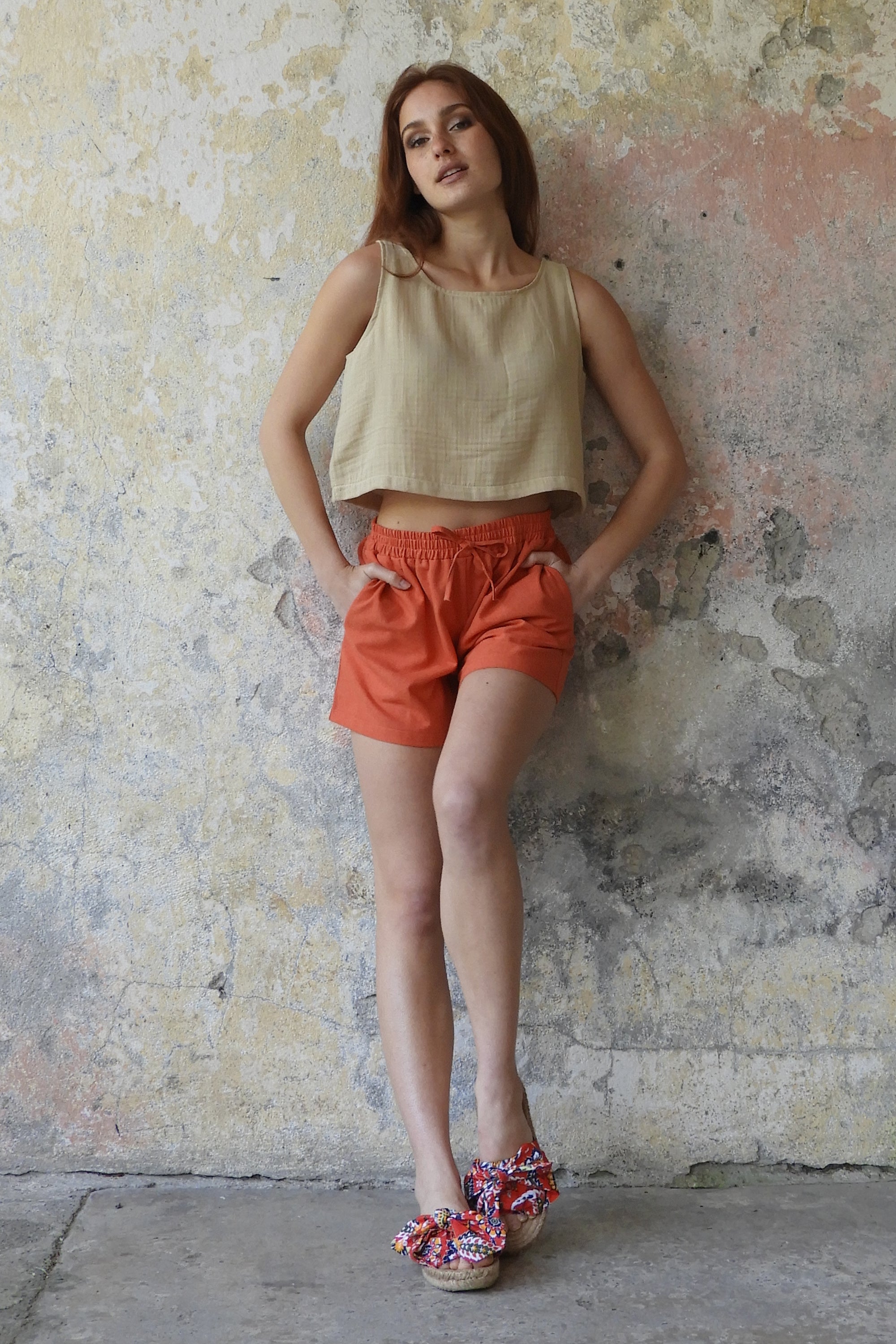 Sustainable  | TERRA Women's Linen Blend Shorts by Odana's
