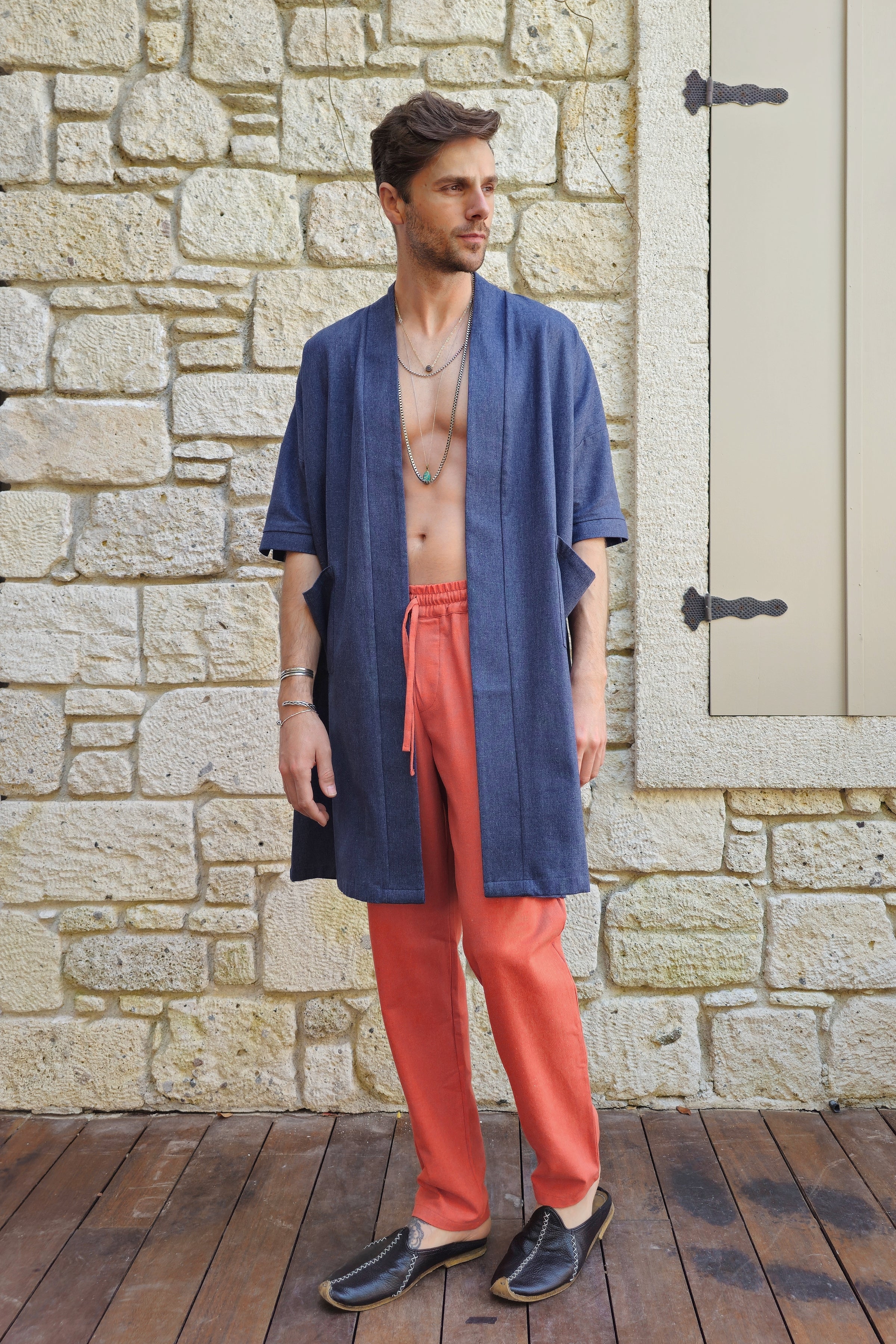 Odana's | Sustainable Gifts | PONTOS Linen And Cotton Blend Kimono Jacket | Kimono | Sustainable Fashion
