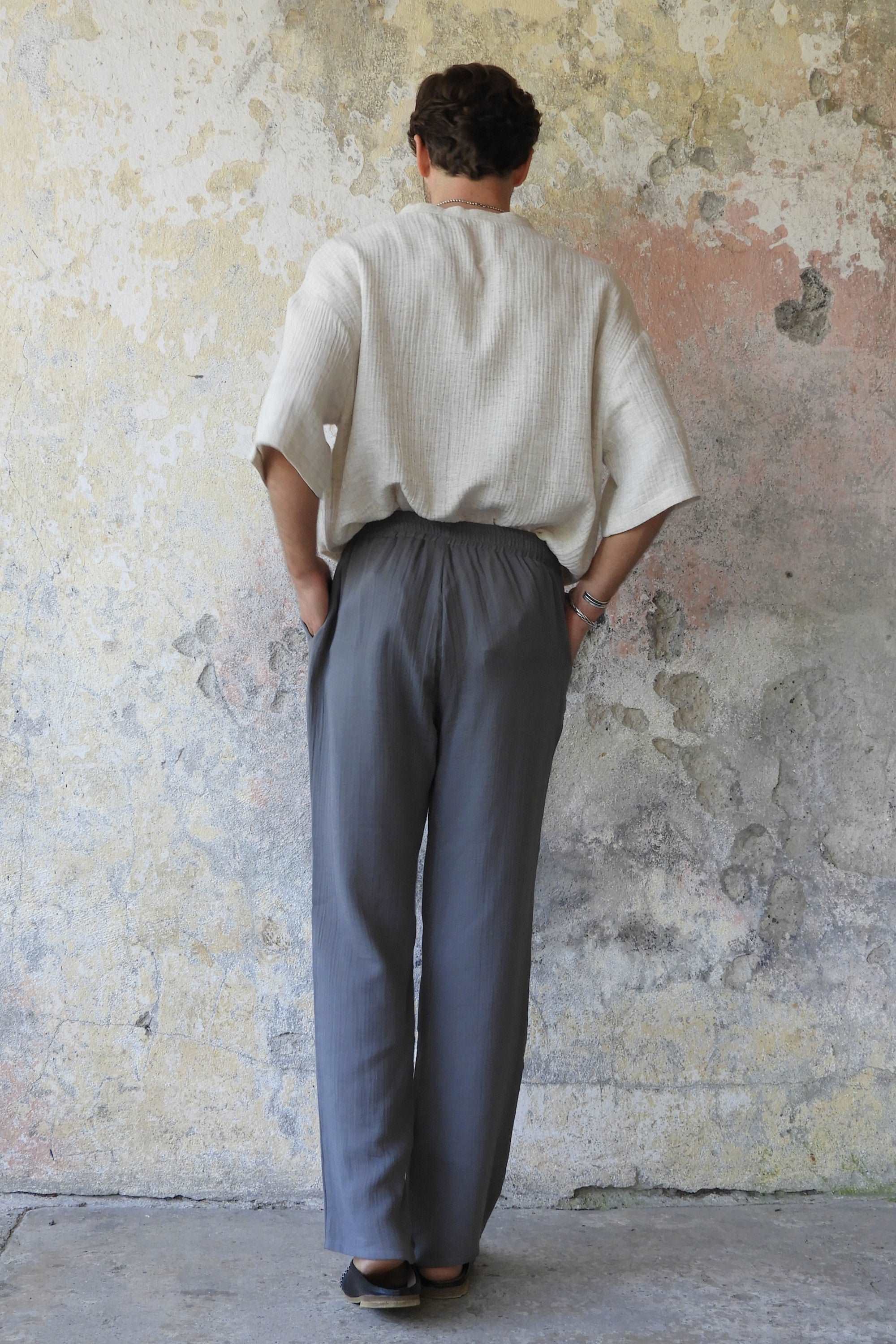 Odana's | DUNE Gender Neutral Gauze Cotton Pants (Dark Gray) | Harem Pants | Sustainable Fashion
