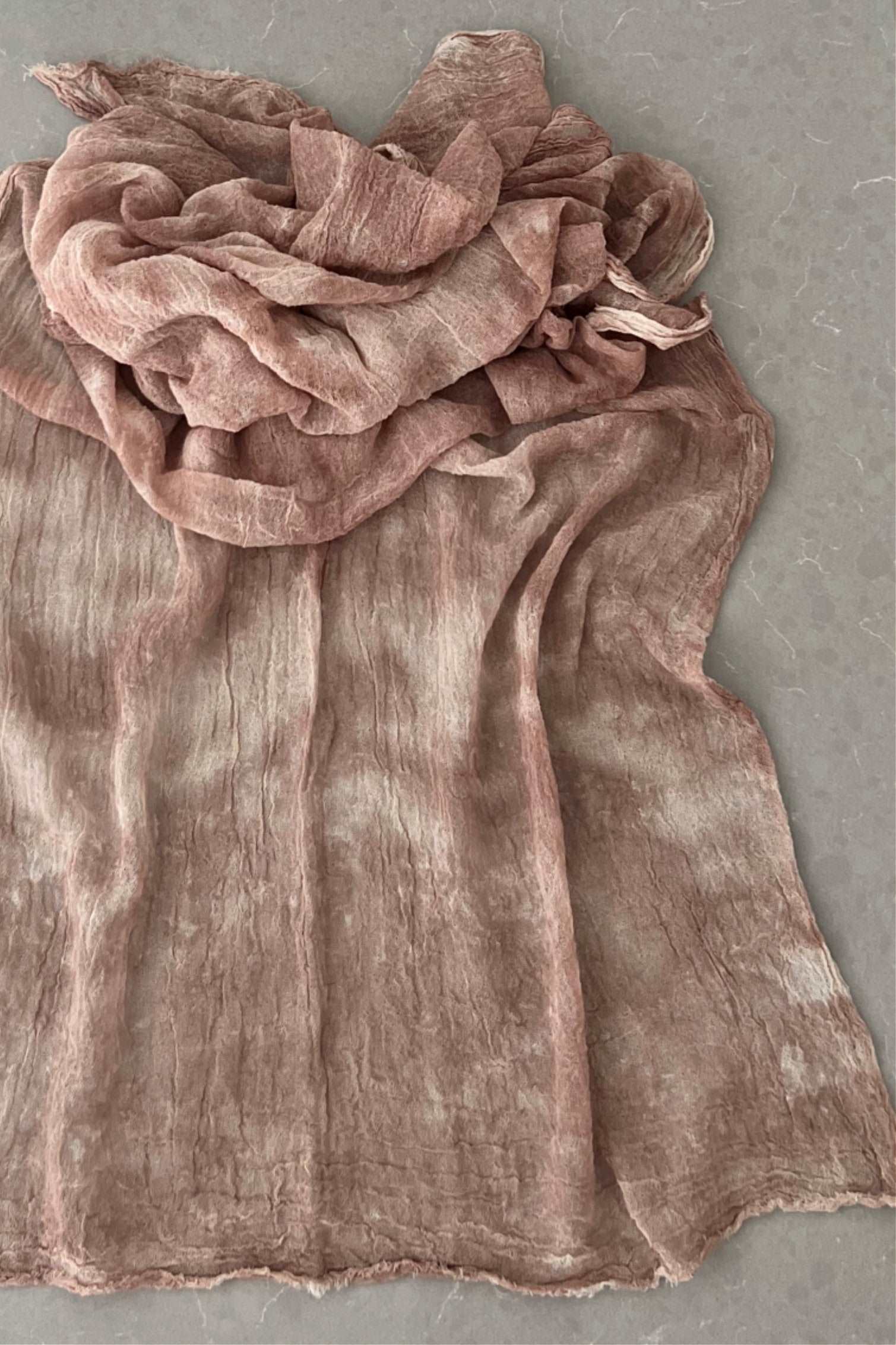 Odana's | ANDROMEDA Gauze Cotton Tie-Dye Wrap 30" x 80" (75cm x 203cm) Brown | Tie-Dye Wrap | Sustainable Fashion