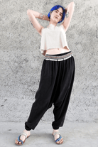 Odana's | Sustainable Gifts | BREATH Women's Organic Cotton Harem Pants (Black, Blue) | Harem Pants | Sustainable Fashion