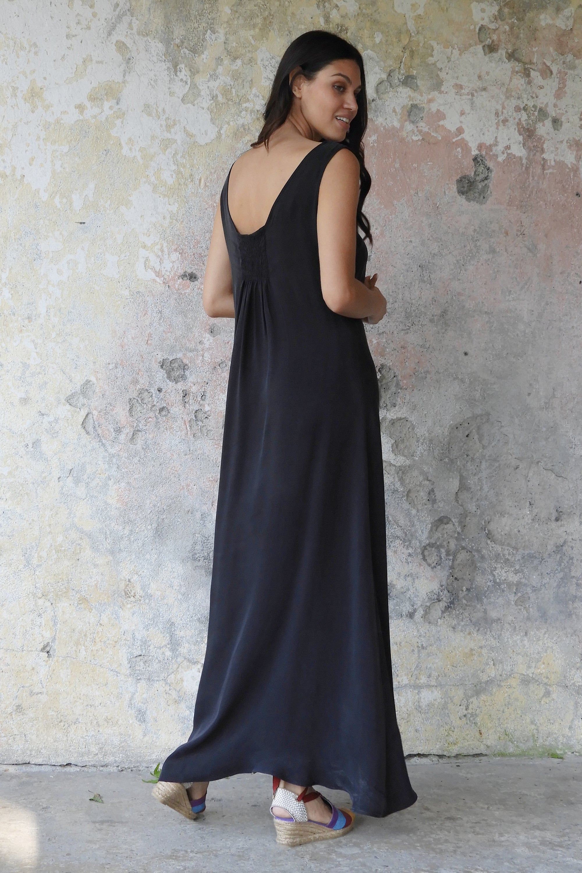 Odana's | Sustainable Gifts | SERENDIPITY Sleeveless Flare Dress | Maxi Dress | Sustainable Fashion