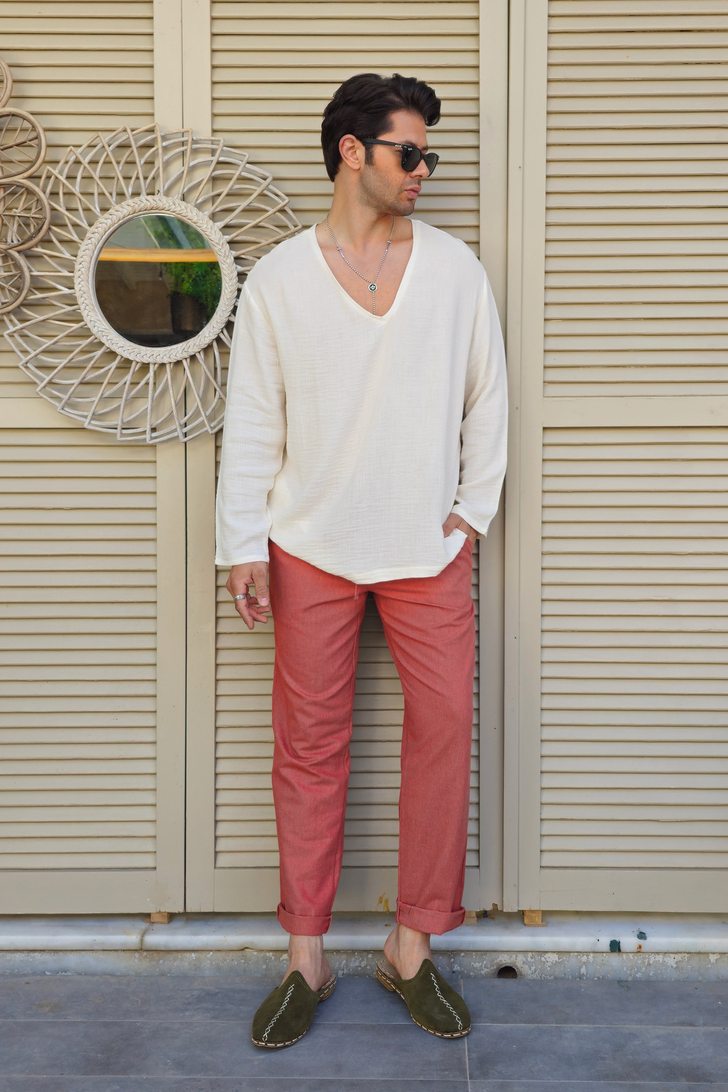 Odana's | Sustainable Gifts | ACHILLES Bamboo & Organic Cotton Shirt (Light Cream) | Shirts | Sustainable Fashion