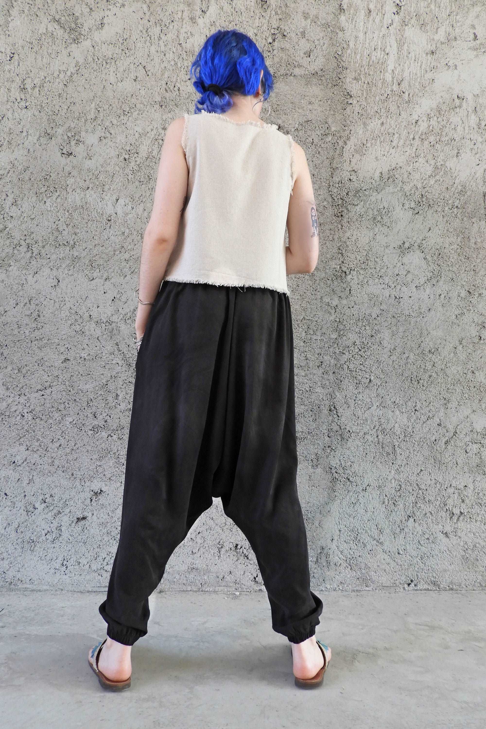 Odana's | BREATH Women's Cotton Harem Pants (Black, Blue) | Harem Pants | Sustainable Fashion