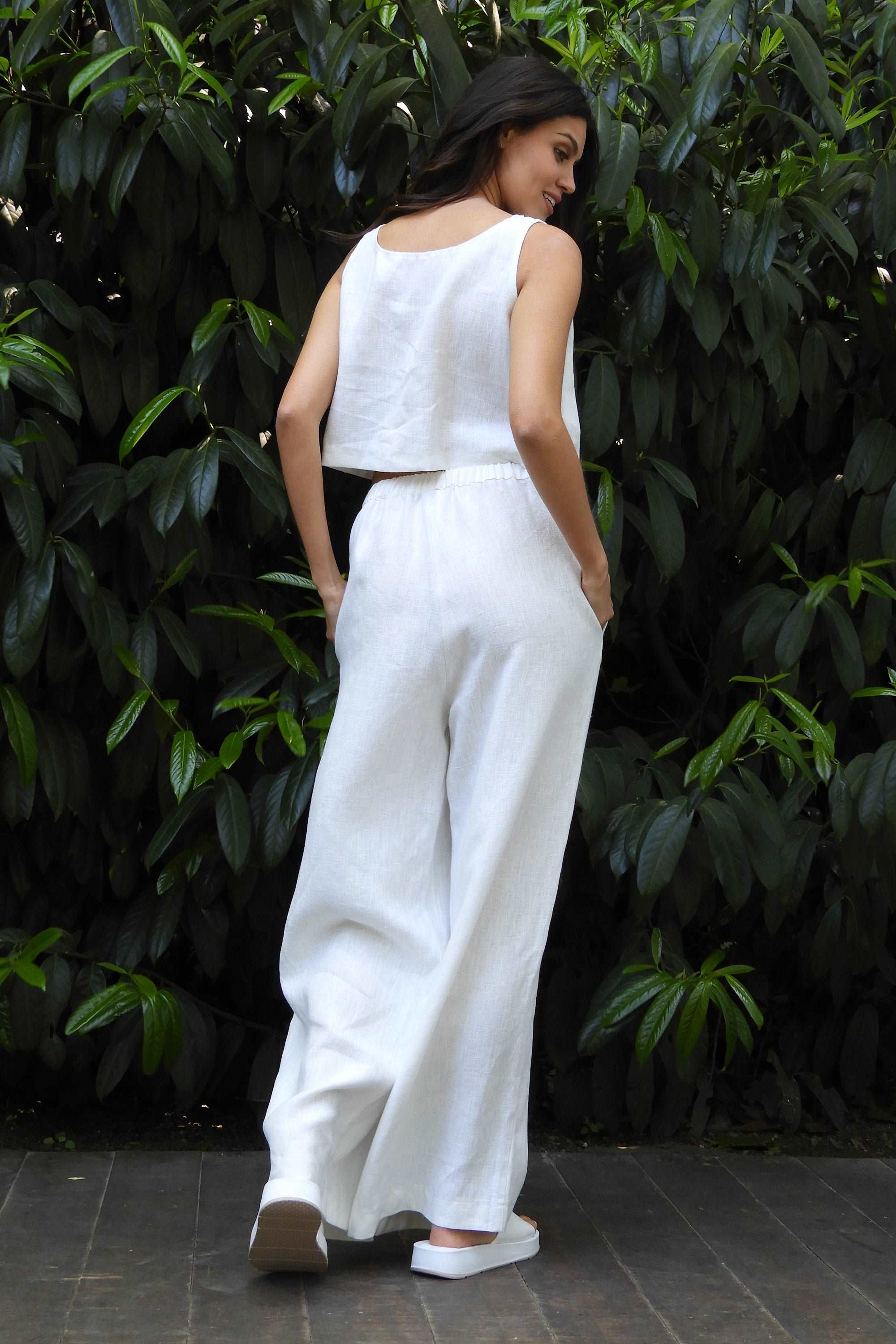 Odana's | Sustainable Gifts | CHAKRA White Women's Linen Pants | Linen Pants | Sustainable Fashion