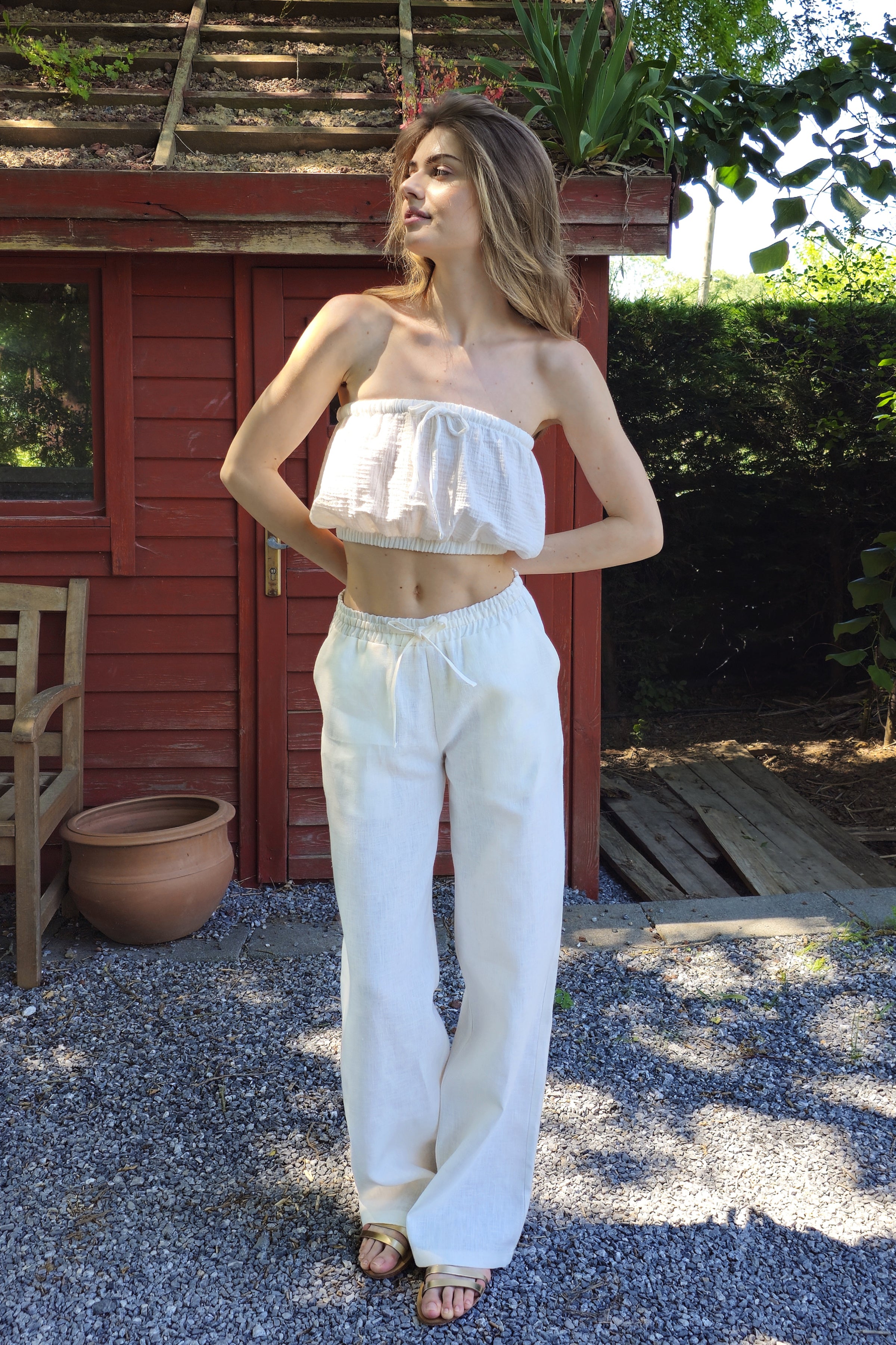 Odana's | Sustainable Gifts | DEMETER Linen Pants For Women | Linen Harem Pants | Sustainable Fashion