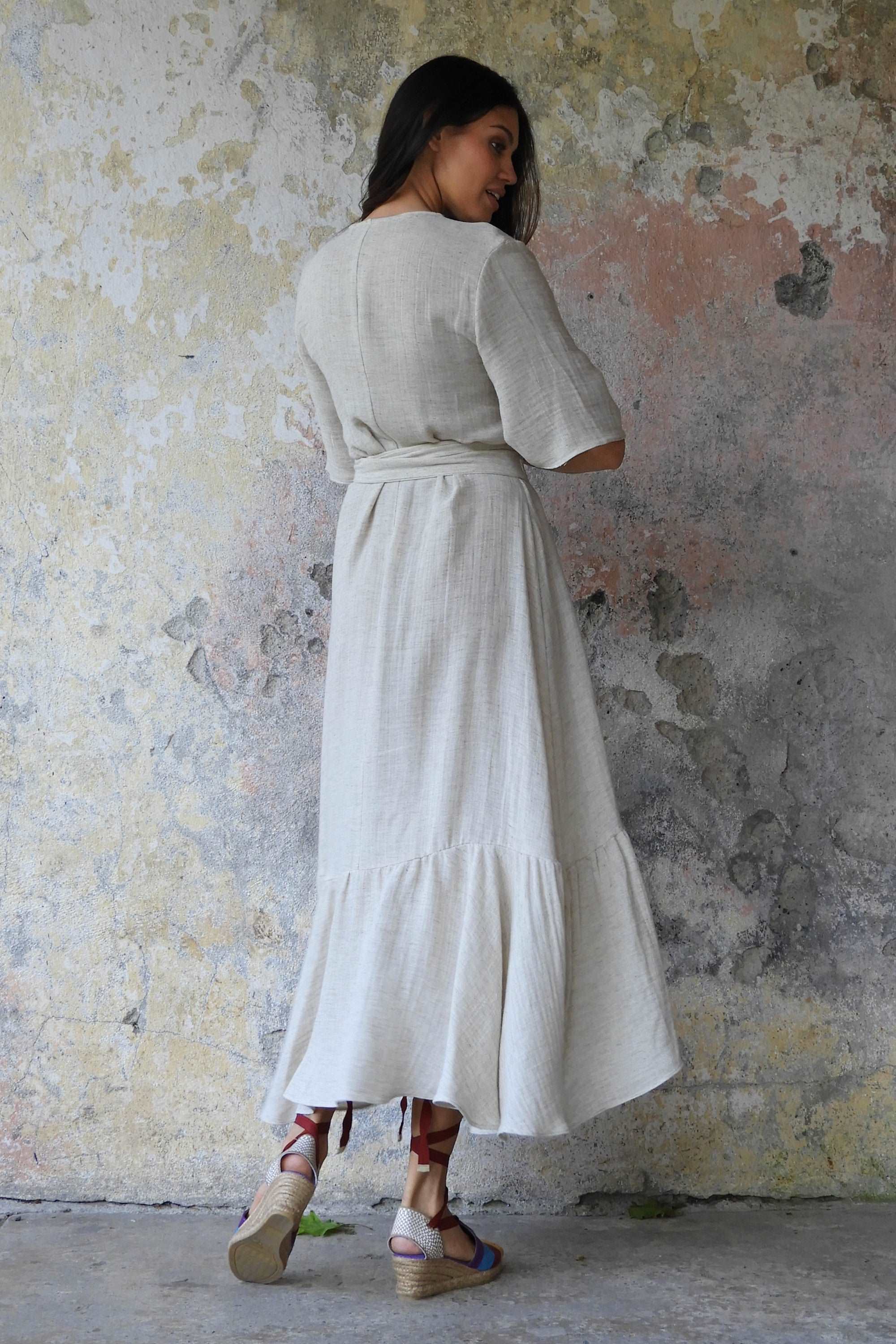 Sustainable  | EARTH Hemp Wrap Maxi Dress by Odana's