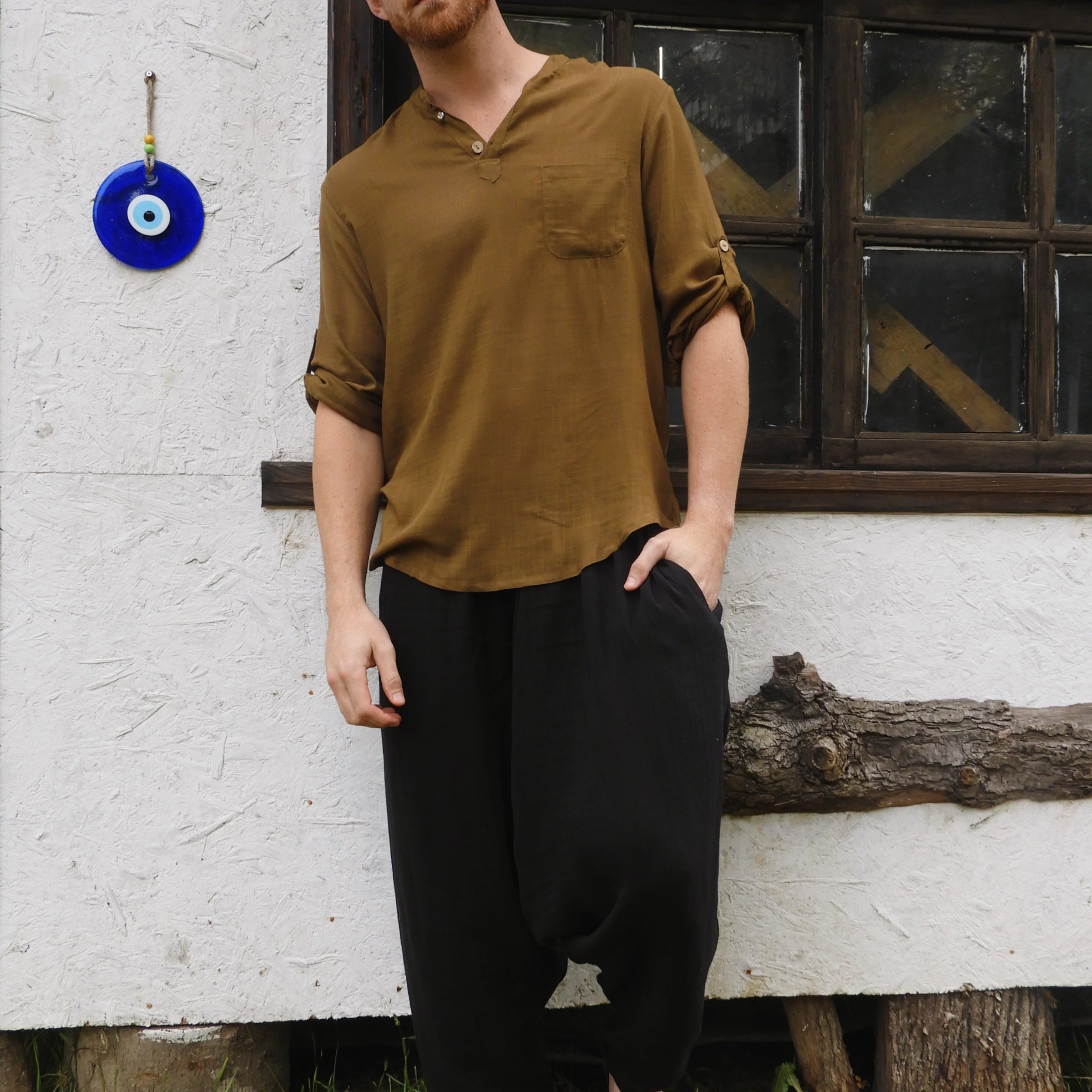 Odana's | Sustainable Gifts | RELAX Gender Neutral Organic Gauze Cotton Harem Pants (Black, Dark Blue) Black | Harem Pants | Sustainable Fashion