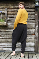 Odana's | Sustainable Gifts | TRIBAL Men's Organic Gauze Cotton Harem Pants (Black, Beige) | Harem Pants | Sustainable Fashion