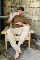 Odana's | Sustainable Gifts | TRIBAL Men's Organic Gauze Cotton Harem Pants (Black, Beige) | Harem Pants | Sustainable Fashion