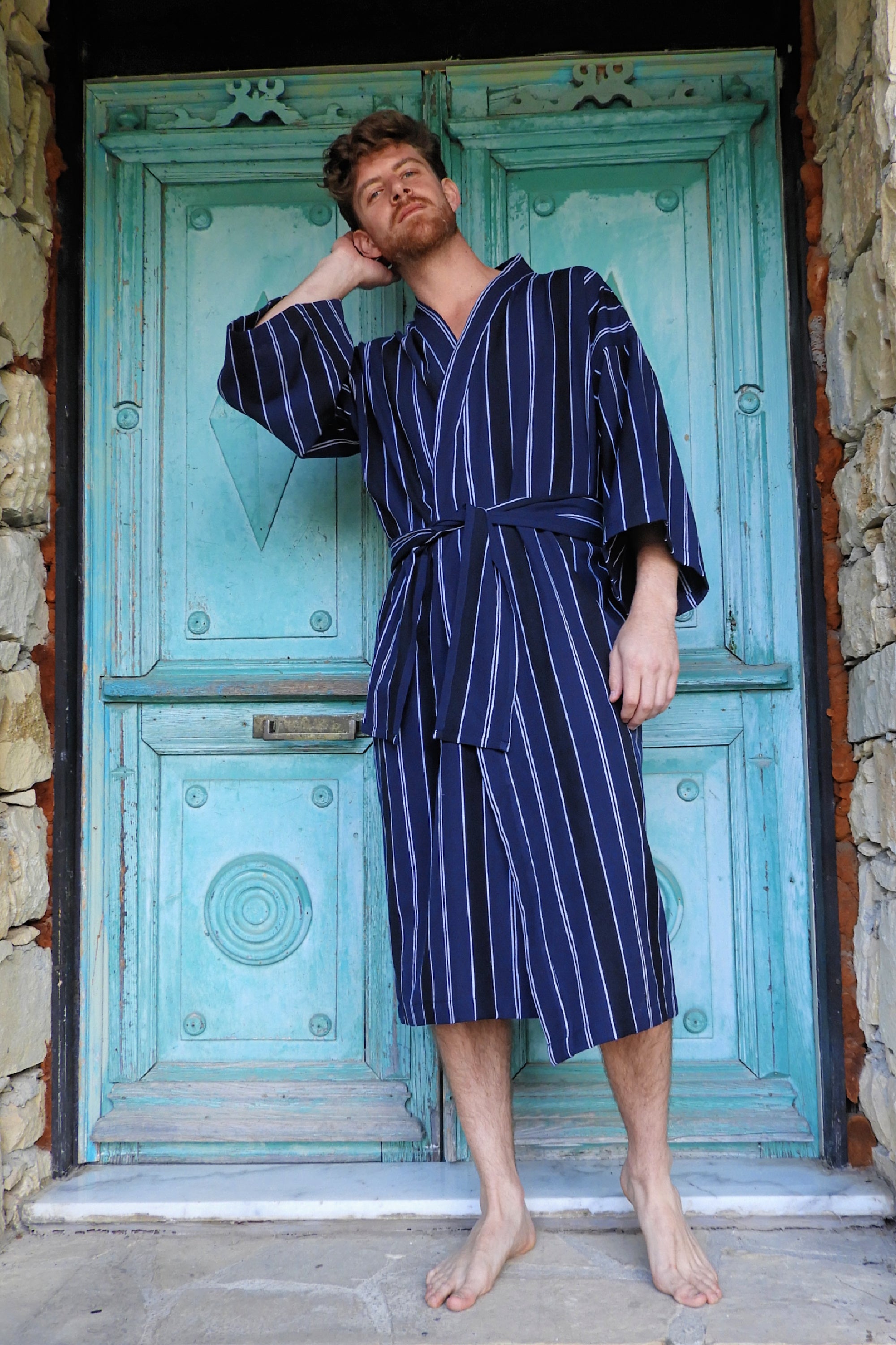 Odana's | SKY Cotton Robe For Men | Bathrobe | Sustainable Fashion
