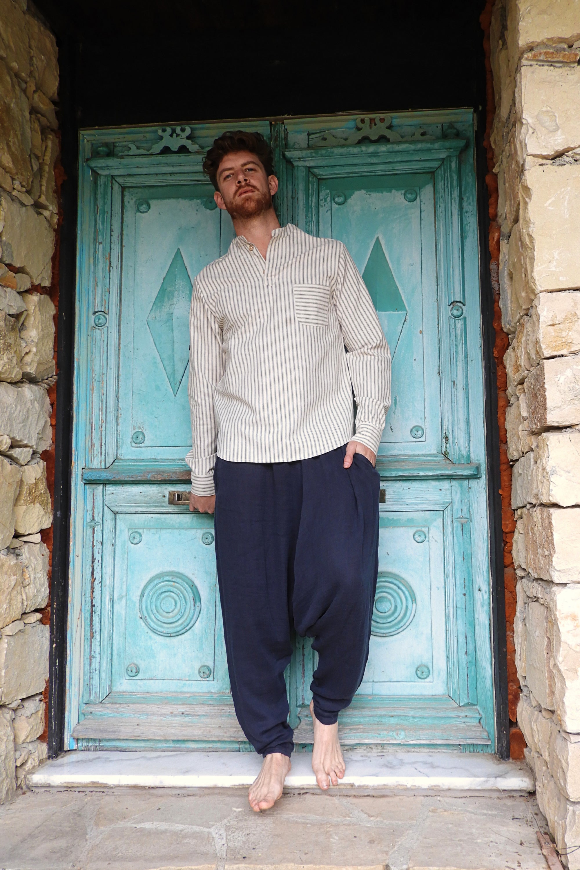 Odana's | RELAX Gender Neutral Gauze Cotton Harem Pants (Black, Dark Blue) | Harem Pants | Sustainable Fashion