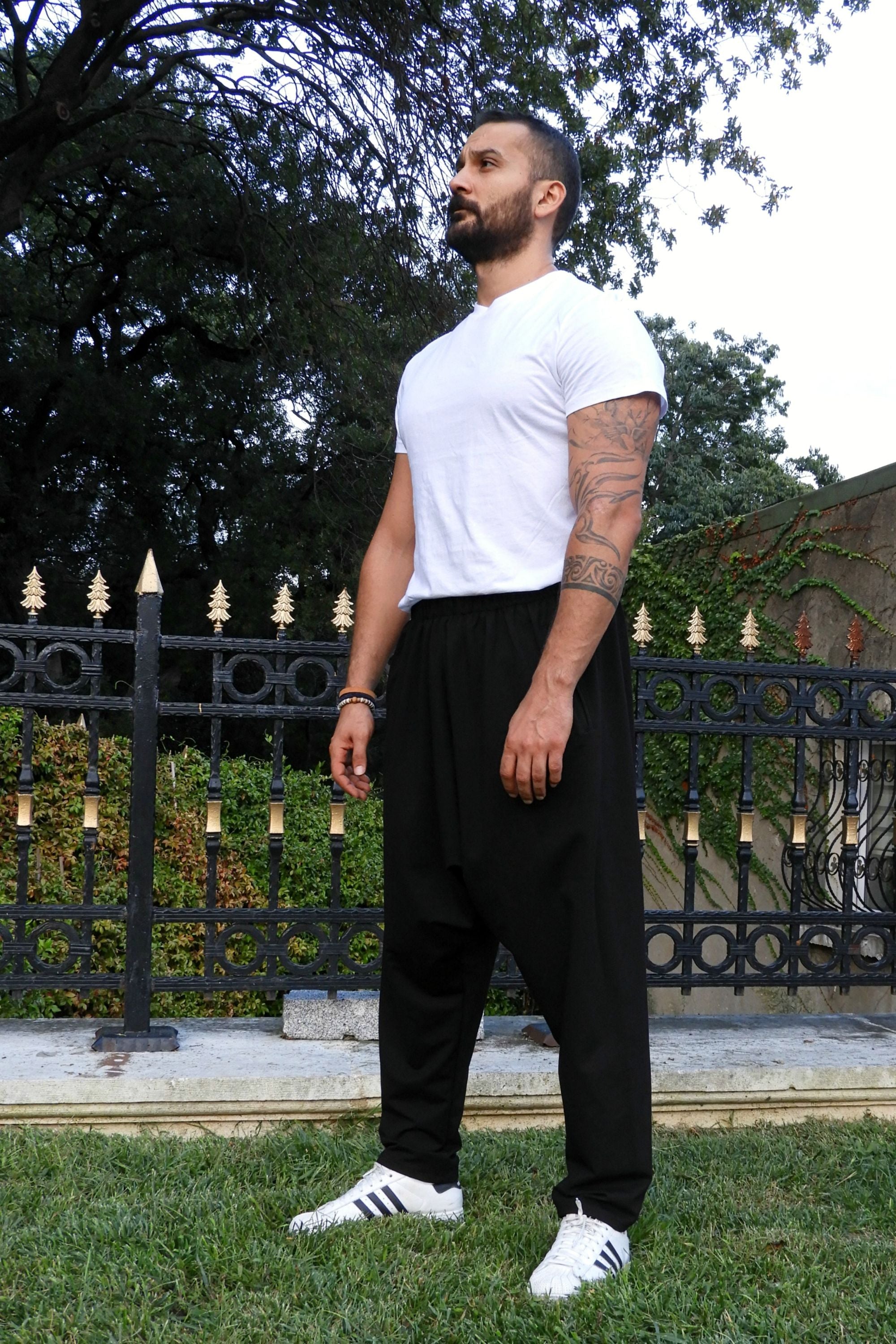 Odana's | Sustainable Gifts | SNOW Men's Harem Pants For Winter (Black, Green) | Harem Pants | Sustainable Fashion