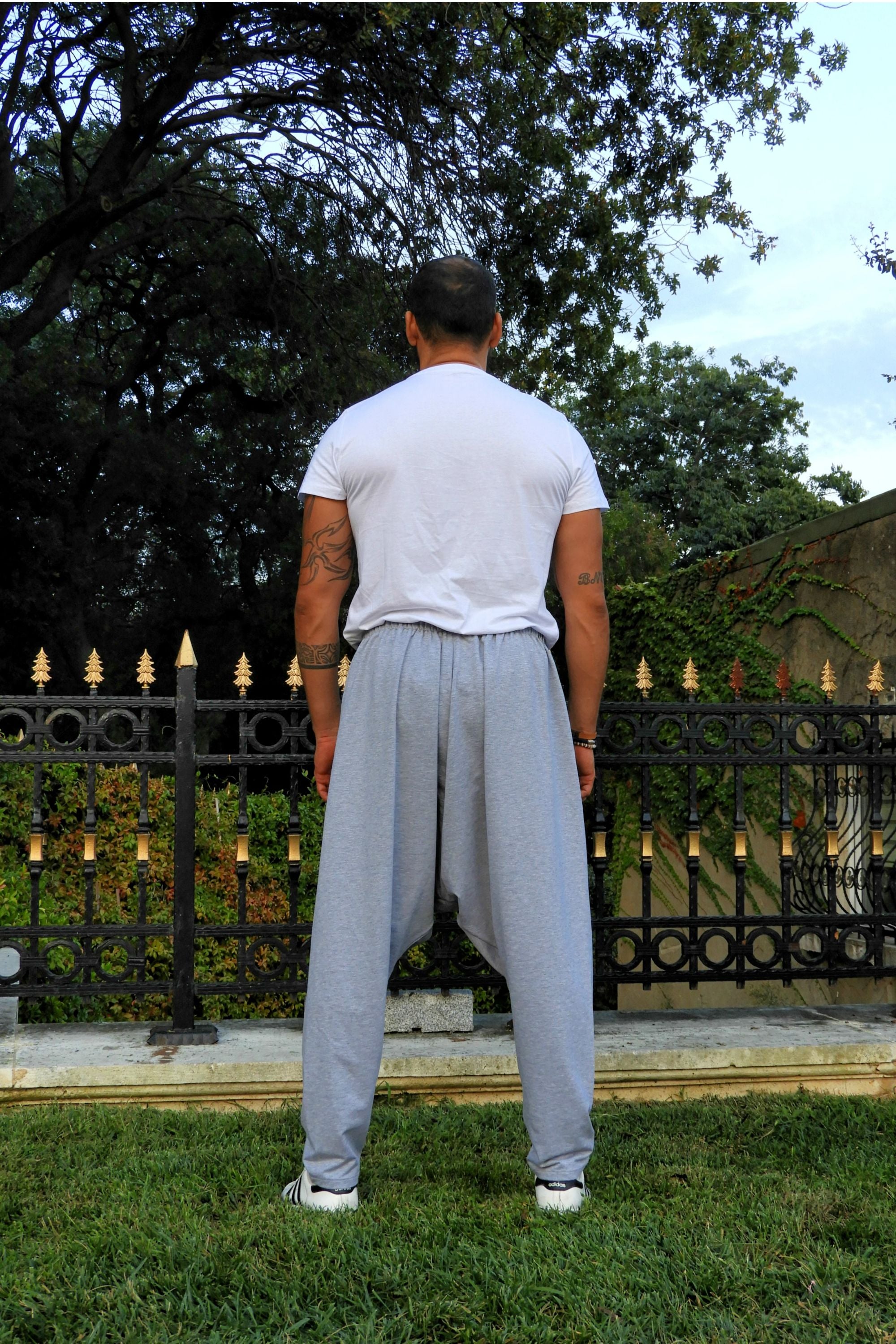 Odana's | Sustainable Gifts | SNOW Men's Harem Pants For Winter (Gray, Red) | Harem Pants | Sustainable Fashion