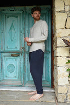 Odana's | Sustainable Gifts | RELAX Men's Organic Gauze Cotton Harem Pants (Black, Dark Blue) | Harem Pants | Sustainable Fashion