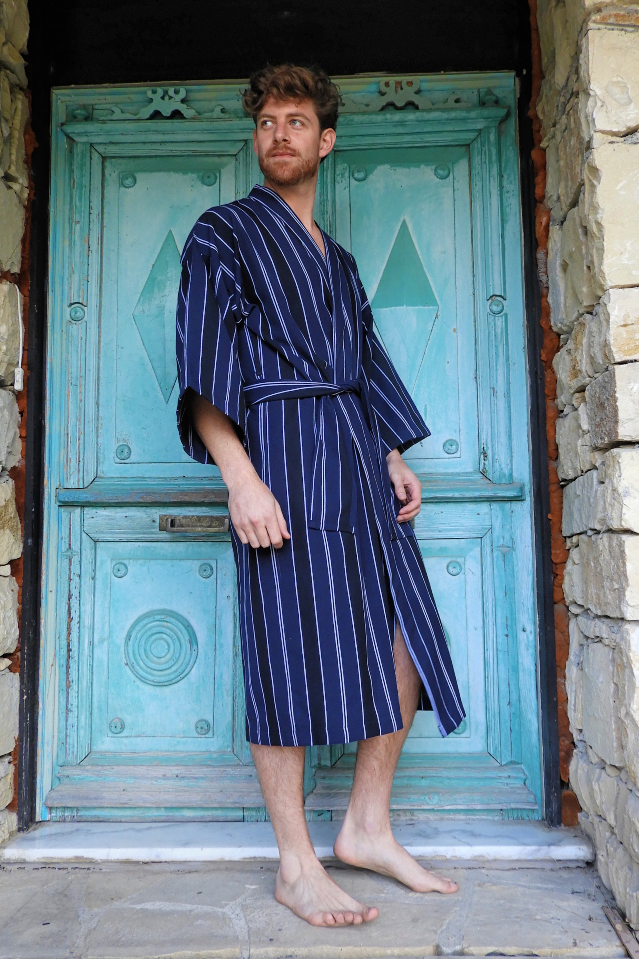 Odana's | SKY Cotton Robe For Men | Bathrobe | Sustainable Fashion
