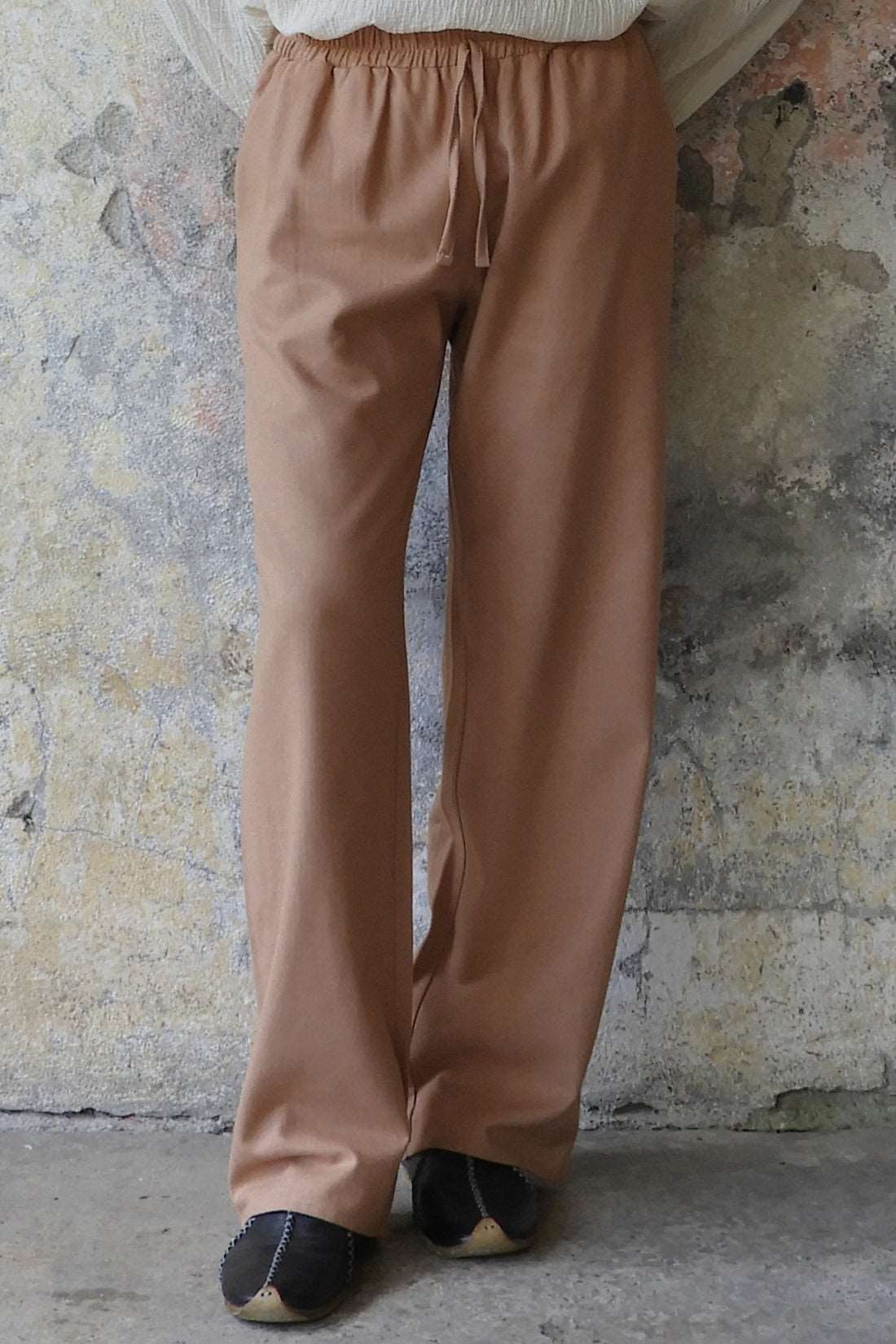Odana's | Sustainable Gifts | BEACH Men's Linen Blend Pants (Tan, Brown) 4XL | Linen Pants | Sustainable Fashion