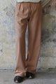 Odana's | Sustainable Gifts | BEACH Men's Linen Blend Pants (Tan, Brown) 4XL | Linen Pants | Sustainable Fashion