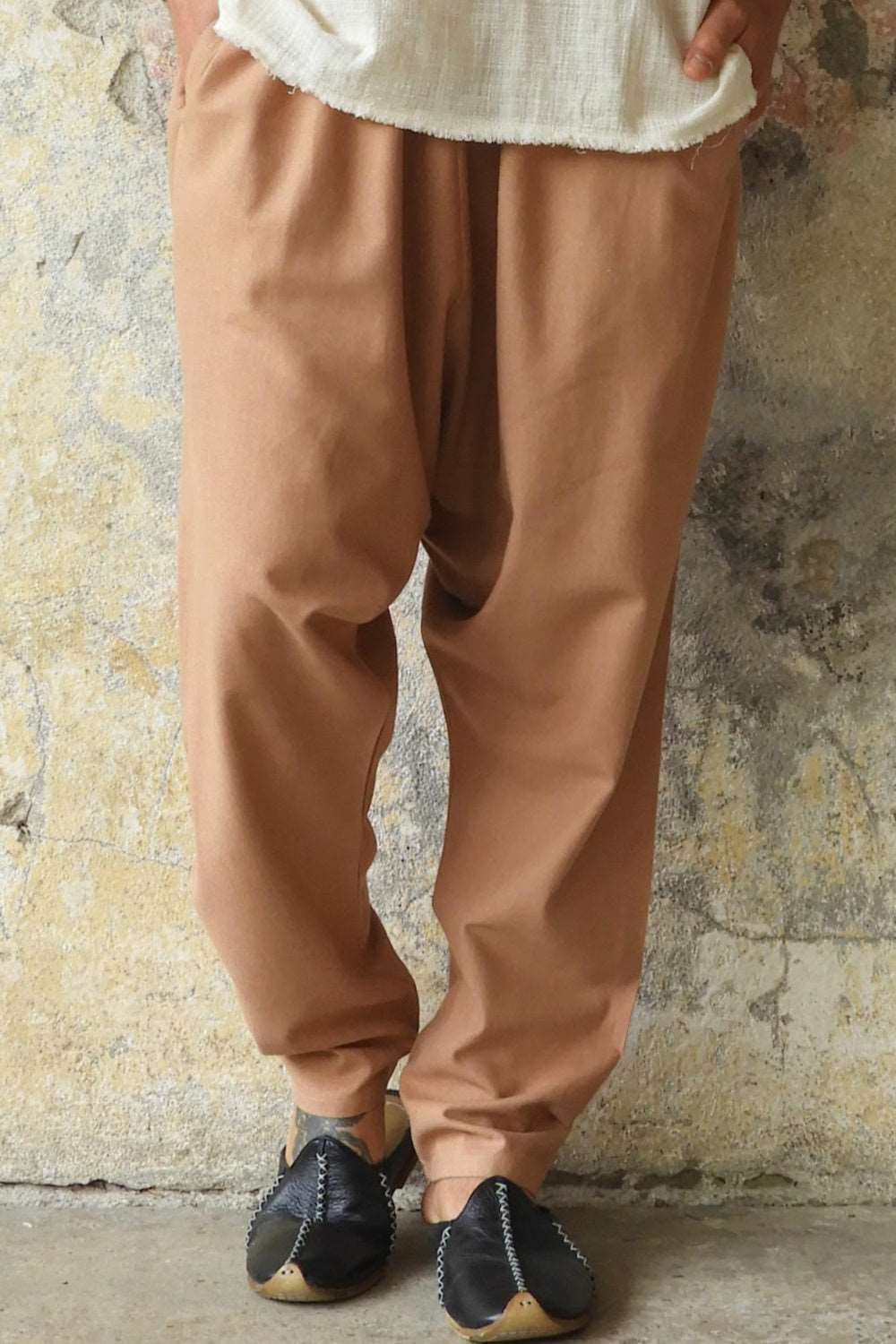 Odana's | Sustainable Gifts | MOON Gender Neutral Linen Blend Harem Pants (Black, Tan) Tan | Linen Harem Pants | Sustainable Fashion
