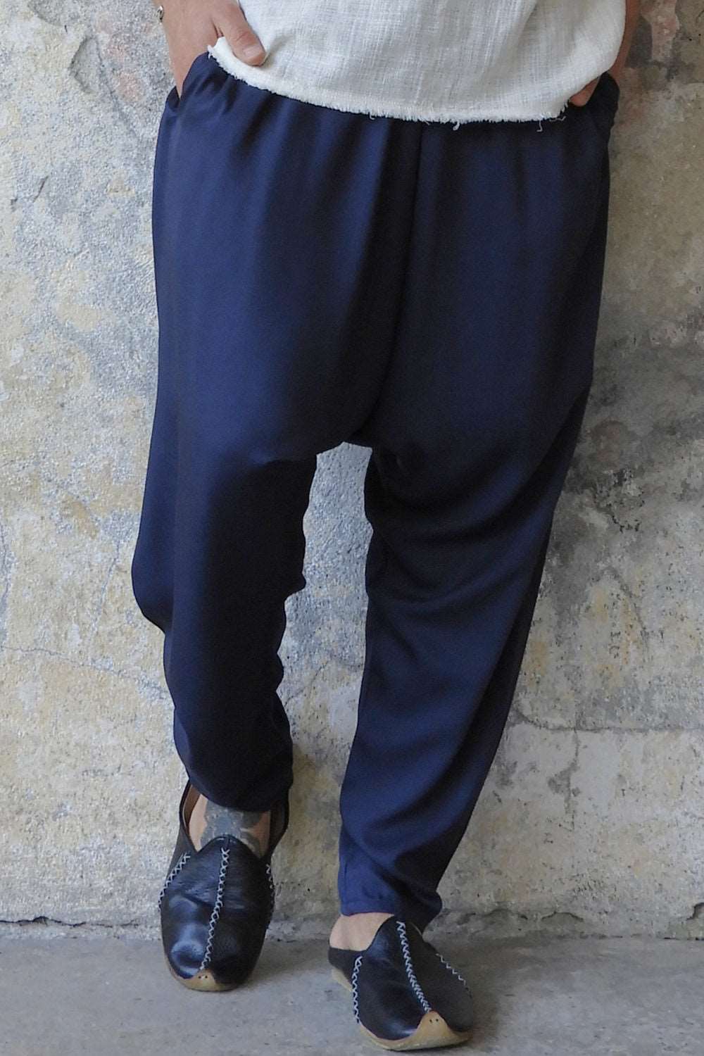 Odana's | Sustainable Gifts | BASIC Men's Harem Pants (Dark Blue) Dark Blue | Harem Pants | Sustainable Fashion