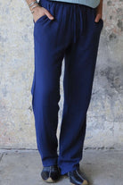 Odana's | Sustainable Gifts | DUNE Organic Gauze Cotton Pants (Dark Blue, Dusty Pink) Dark Blue | Harem Pants | Sustainable Fashion