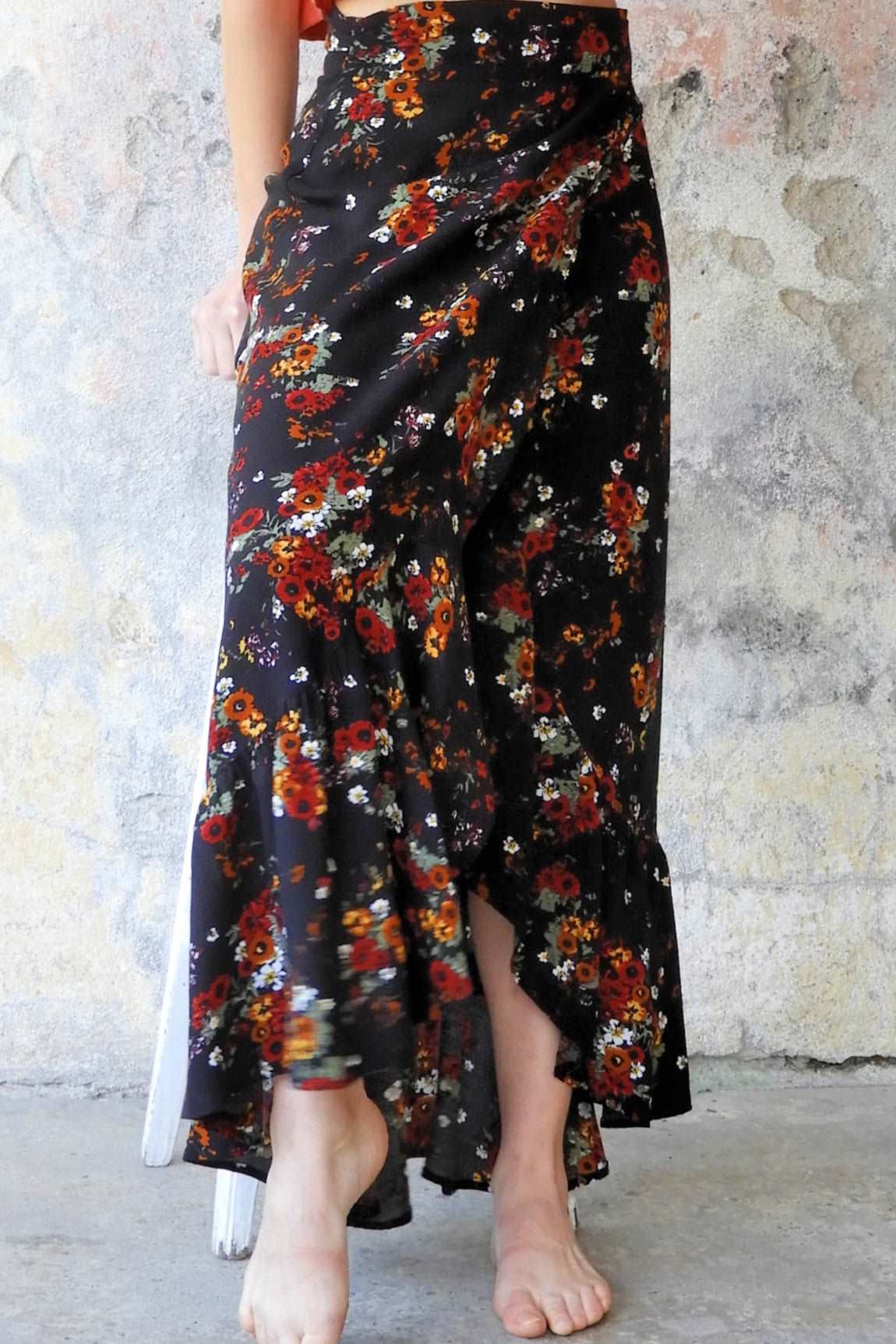 Odana's | Sustainable Gifts | FESTIVAL Wrap Skirt Black | Wrap Skirt | Sustainable Fashion