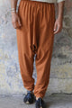 Odana's | Sustainable Gifts | MOON Gender Neutral Linen Blend Harem Pants (Windsor Tan, Burnt Orange) Windsor Tan | Linen Harem Pants | Sustainable Fashion